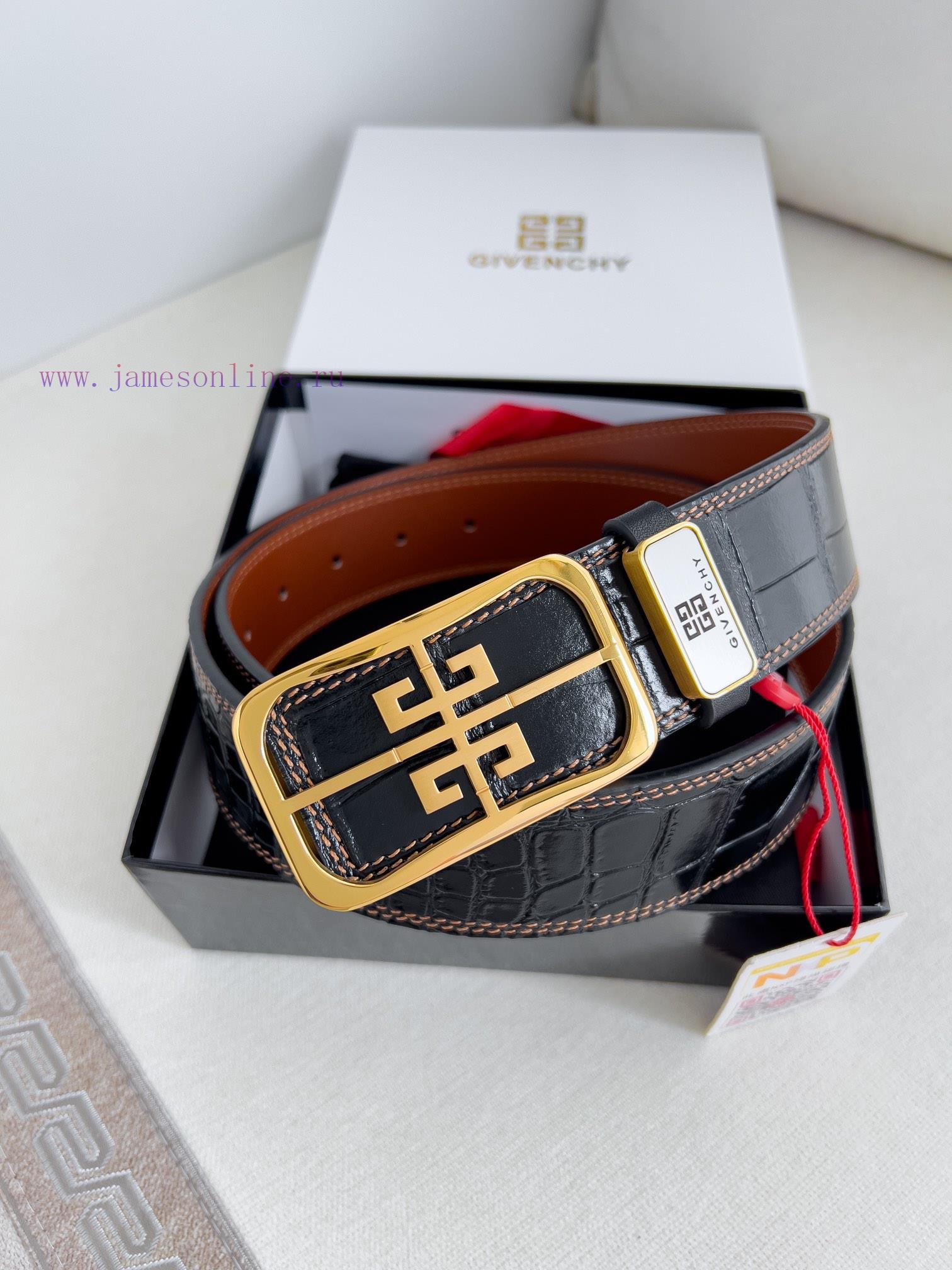 Givenchy GIVENCHY Belt ️ BeltBuckle, smooth buckle made of pure steel material, leather belt whco6sg5