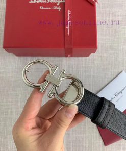 Ferragamo Haute Couture Men's Belt, with a 3.5cm body and a double-sided lychee pattern. Bot 52jcqqrf