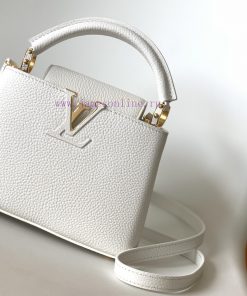 Louis Vuitton Bags Original SingleCOW LEATHERM56071 White Capucines Mini Handbag Made Of Imported Calf Leather Fro cmewhcgr