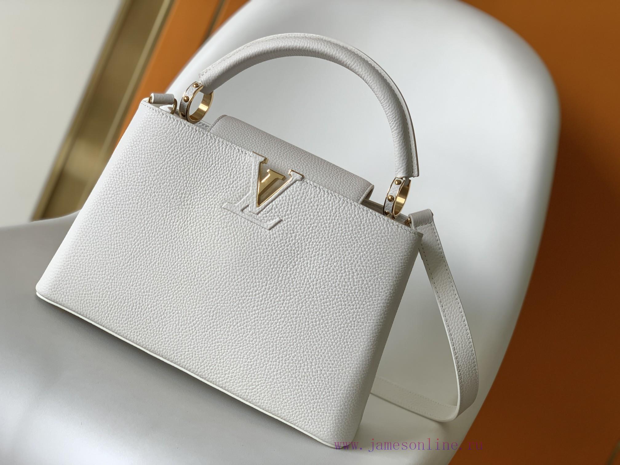 Louis Vuitton Bags Original SingleCOW LEATHERM59882 M42259 White Medium Capucines BB Handbag Made Of Imported Calf c2bctlu2 - Image 2