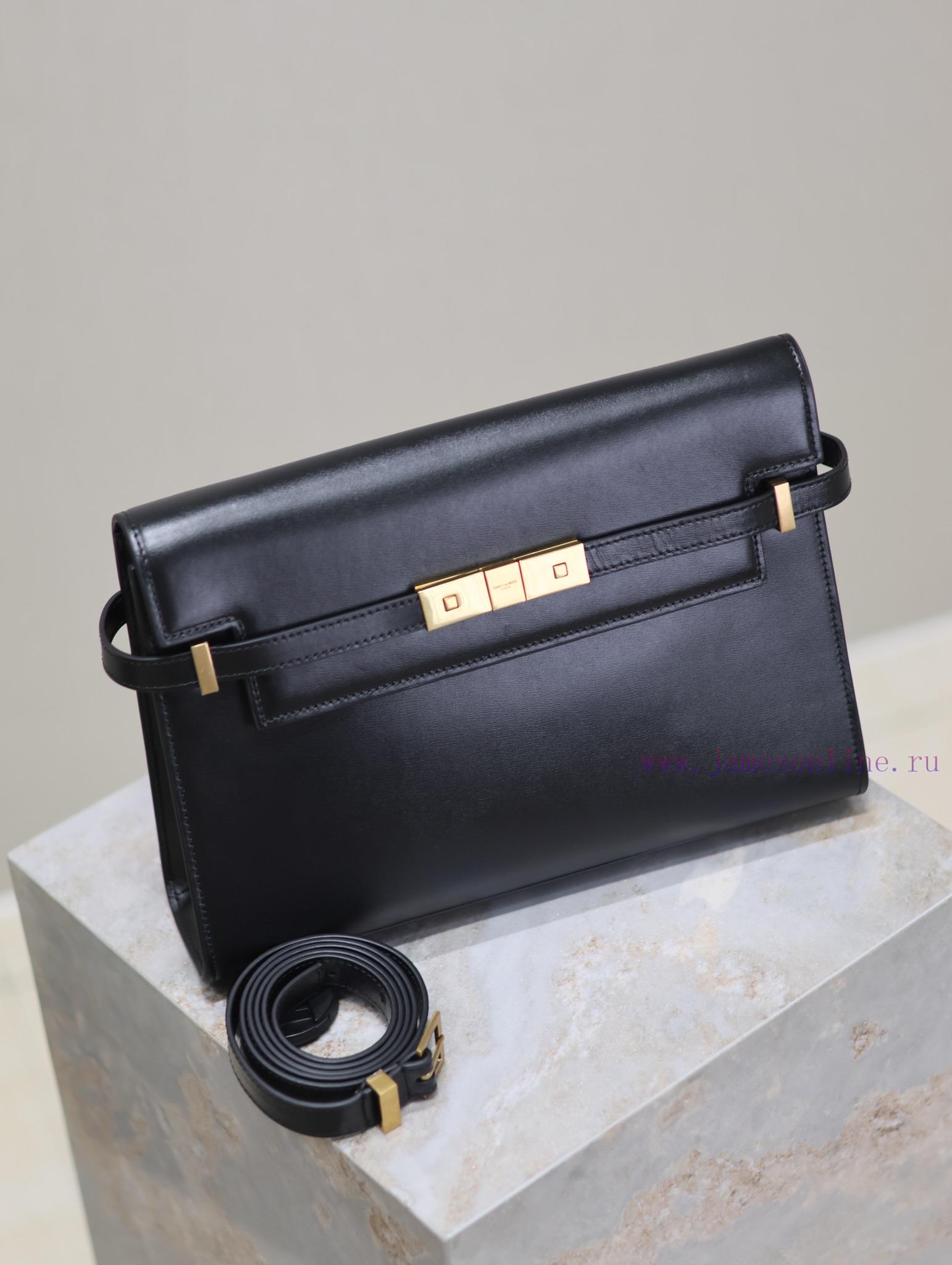 Yves Saint Laurent Bags Black gold buckleManhattan_29cmThe flip Manhattan baguette bag changes the classic logo of t 1p4e3dro - Image 5