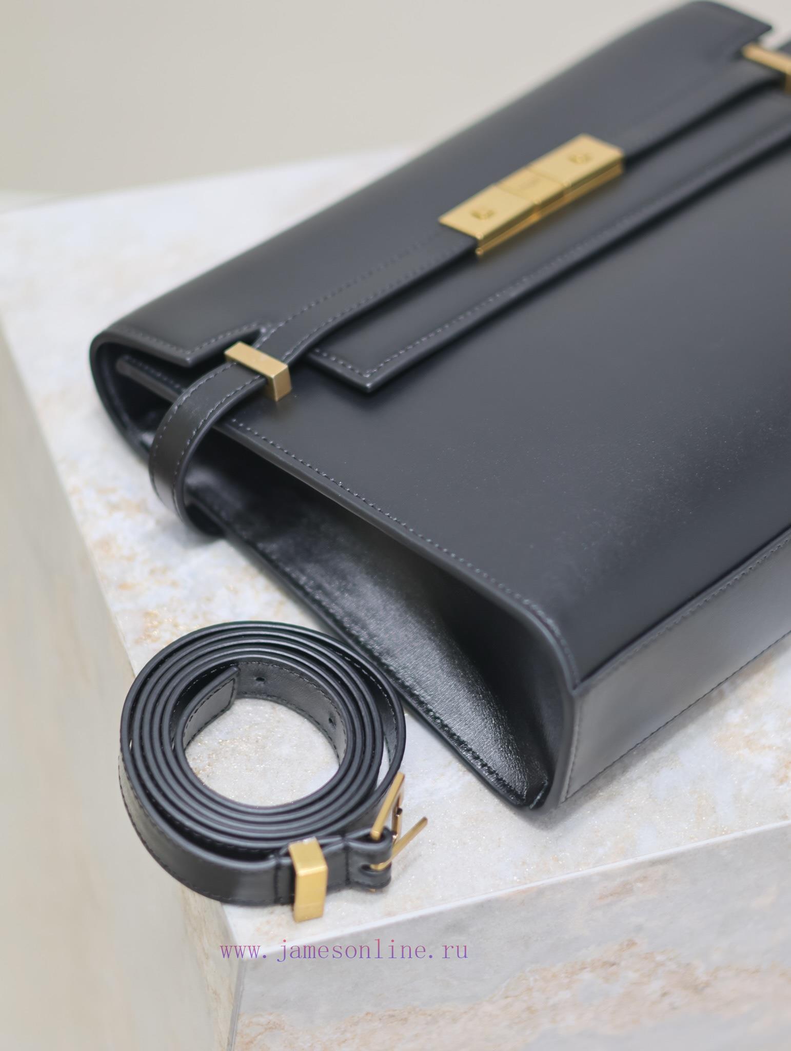 Yves Saint Laurent Bags Black gold buckleManhattan_29cmThe flip Manhattan baguette bag changes the classic logo of t 1p4e3dro - Image 6