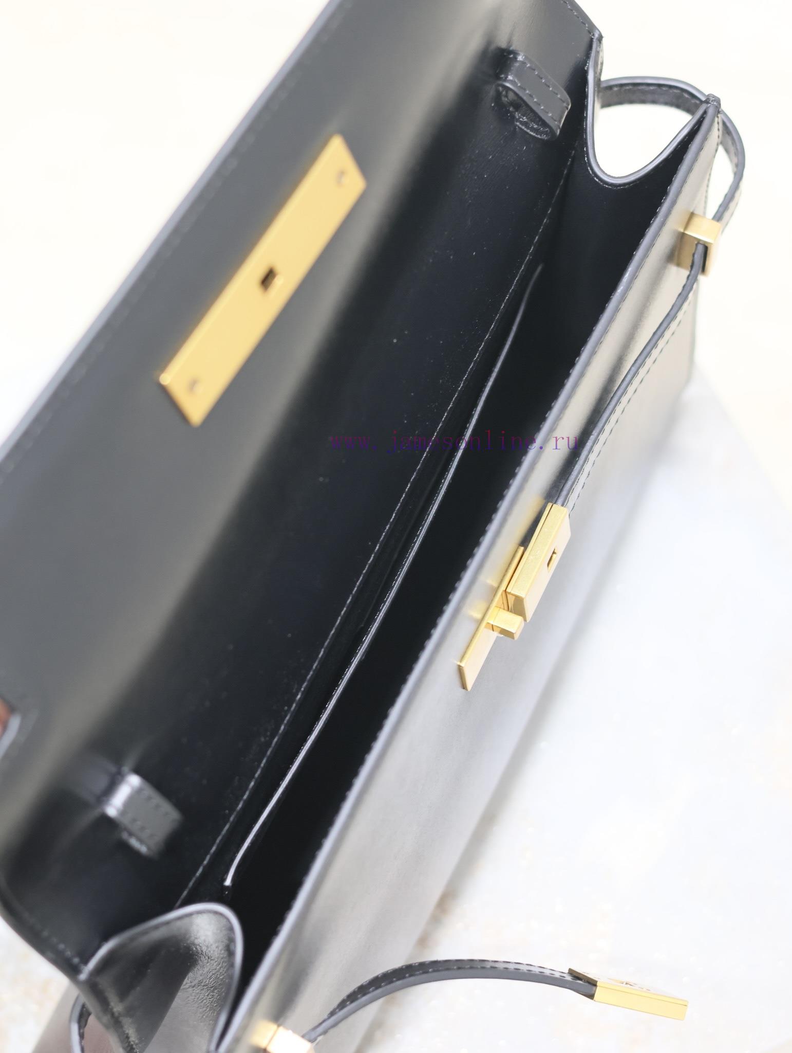 Yves Saint Laurent Bags Black gold buckleManhattan_29cmThe flip Manhattan baguette bag changes the classic logo of t 1p4e3dro - Image 9