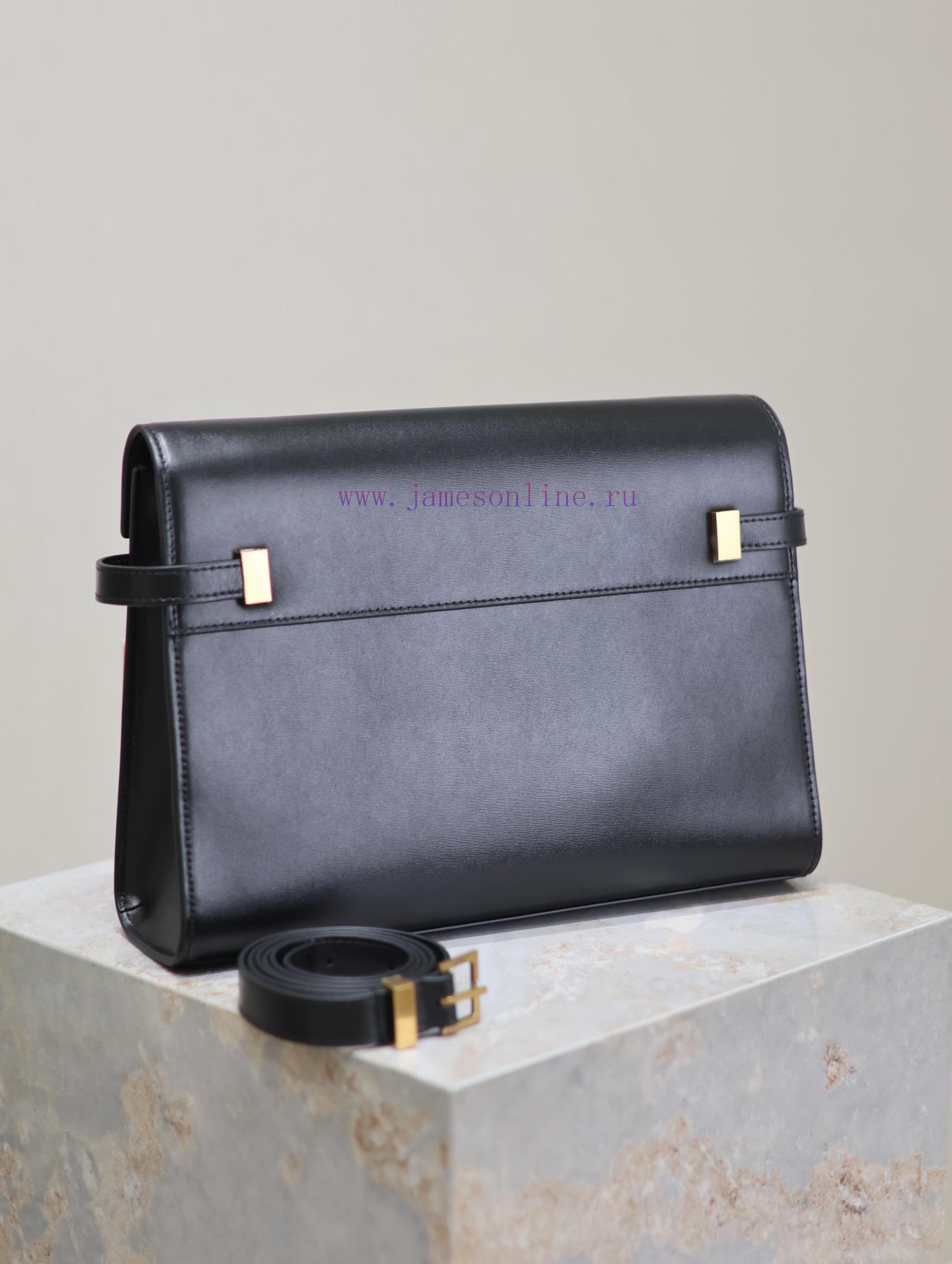 Yves Saint Laurent Bags Black gold buckleManhattan_29cmThe flip Manhattan baguette bag changes the classic logo of t 1p4e3dro - Image 10