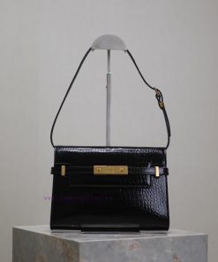 Yves Saint Laurent Bags Black crocodile patterned gold buckleManhattan_24cmSynchronized with the new Manhattan bague 5ff8l0r3