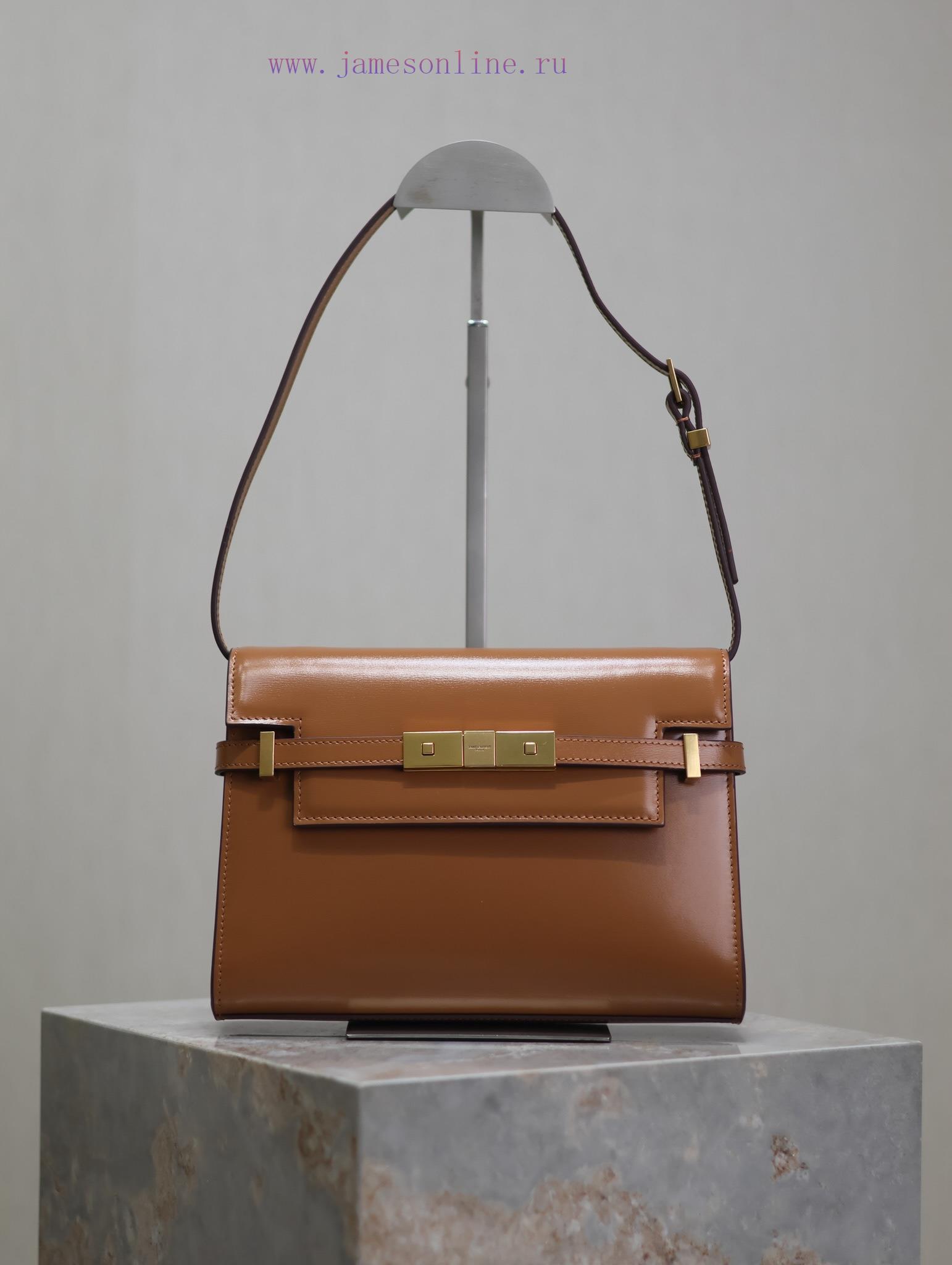 Yves Saint Laurent Bags Earth Gold BuckleManhattan_24cmSynchronized with the new Manhattan baguette bag, small size xbhl1yzm