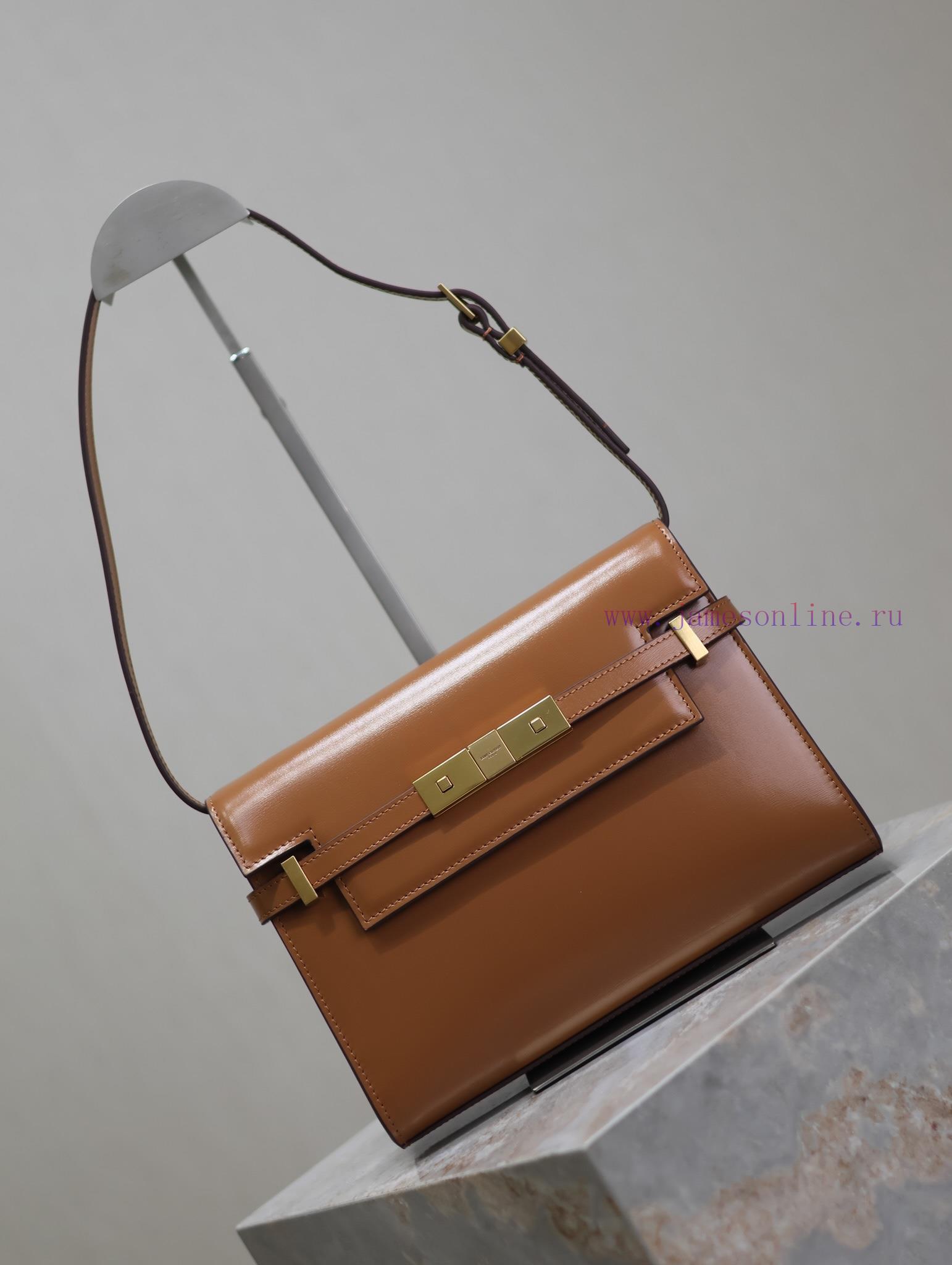 Yves Saint Laurent Bags Earth Gold BuckleManhattan_24cmSynchronized with the new Manhattan baguette bag, small size xbhl1yzm - Image 3