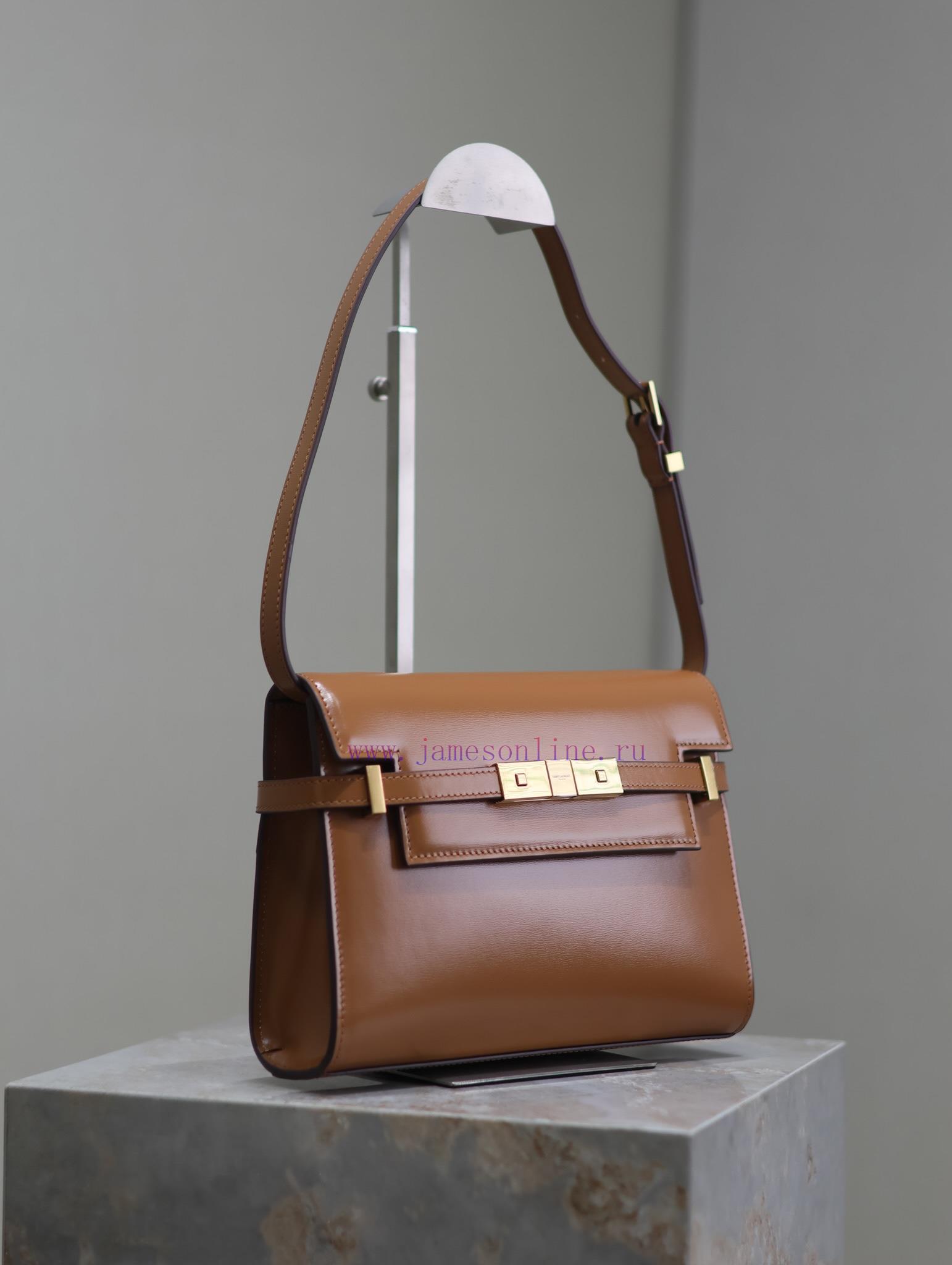 Yves Saint Laurent Bags Earth Gold BuckleManhattan_24cmSynchronized with the new Manhattan baguette bag, small size xbhl1yzm - Image 5