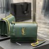 Yves Saint Laurent Bags 𝑺𝒖𝒏𝒔𝒆𝒕 𝟮𝟮𝒄𝒎Dark green gold buckleThe unbeatable classic toothpick patterned sunset bag has b q2c4o249
