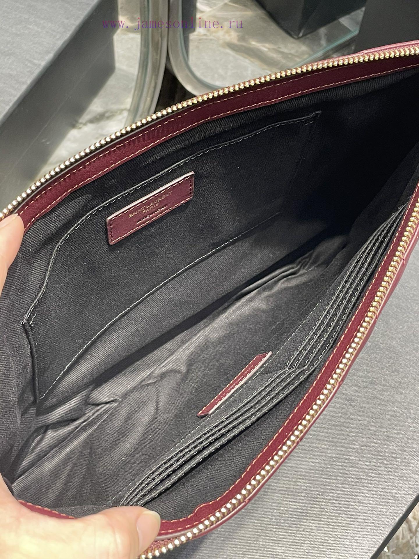 Yves Saint Laurent Bags 𝑴𝒐𝒏𝒐𝒈𝒓𝒂𝒎 Jacquard splicing file handbag, made of original calf leather satin lining, top zip jy0t8dnz - Image 9