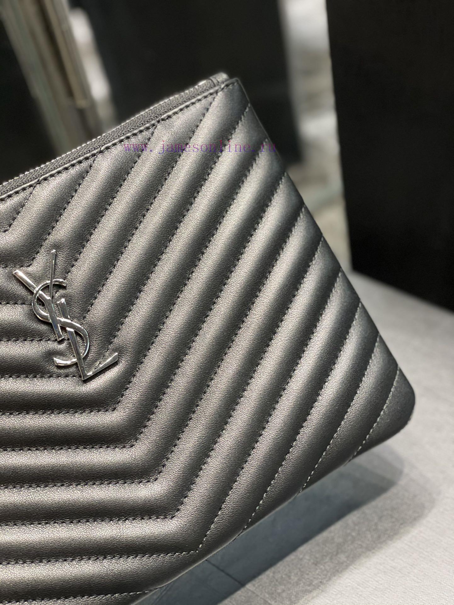 Yves Saint Laurent Bags 𝑴𝒐𝒏𝒐𝒈𝒓𝒂𝒎 Jacquard splicing file handbag, made of original calf leather satin lining, top zip 54f4aciv - Image 5