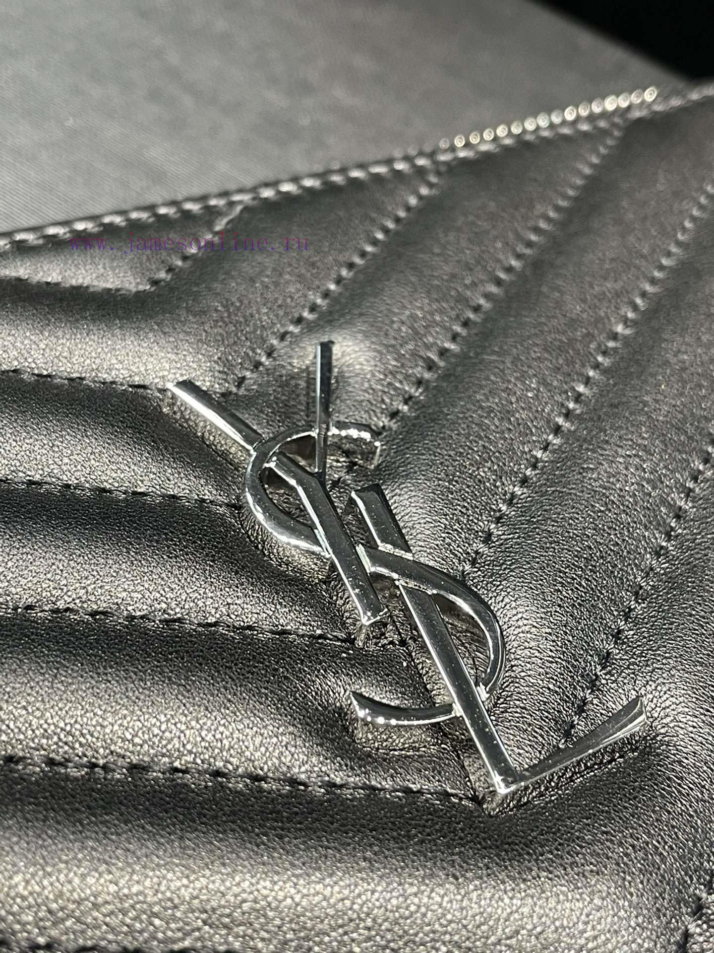 Yves Saint Laurent Bags 𝑴𝒐𝒏𝒐𝒈𝒓𝒂𝒎 Jacquard splicing file handbag, made of original calf leather satin lining, top zip 54f4aciv - Image 6