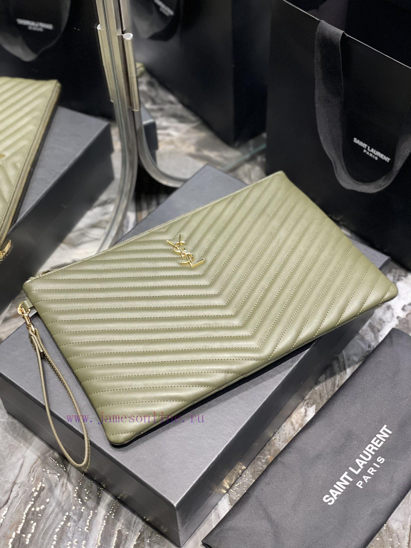 Yves Saint Laurent Bags 𝑴𝒐𝒏𝒐𝒈𝒓𝒂𝒎 Jacquard splicing file handbag, made of original calf leather satin lining, top zip 8dzy8fvk - Image 3