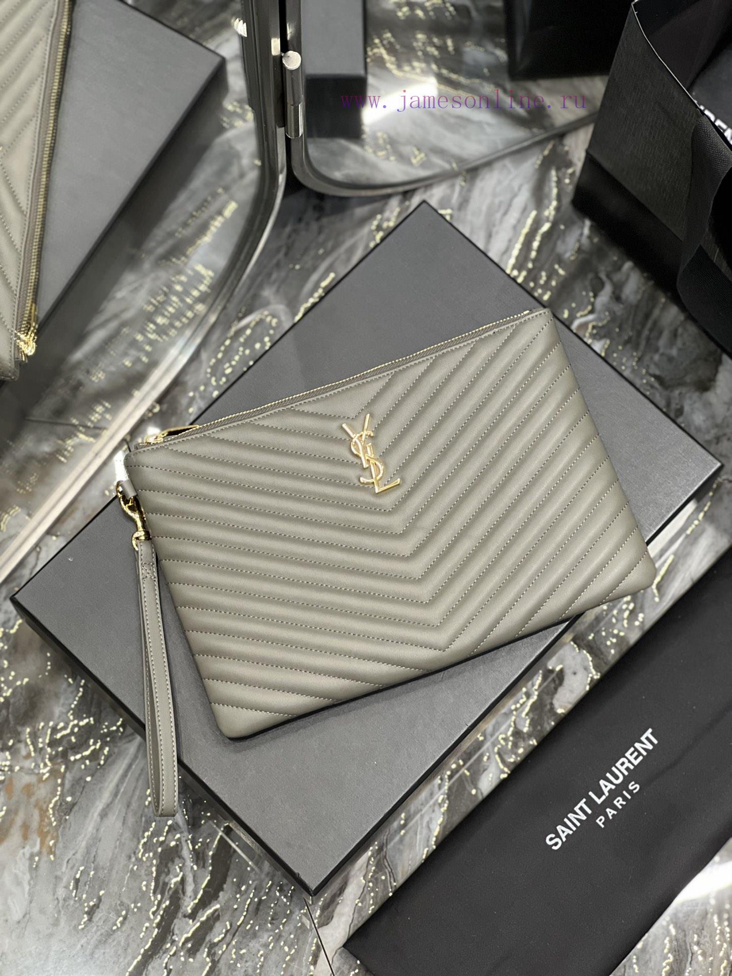 Yves Saint Laurent Bags 𝑴𝒐𝒏𝒐𝒈𝒓𝒂𝒎 Jacquard splicing file handbag, made of original calf leather satin lining, top zip m6g59aol - Image 2