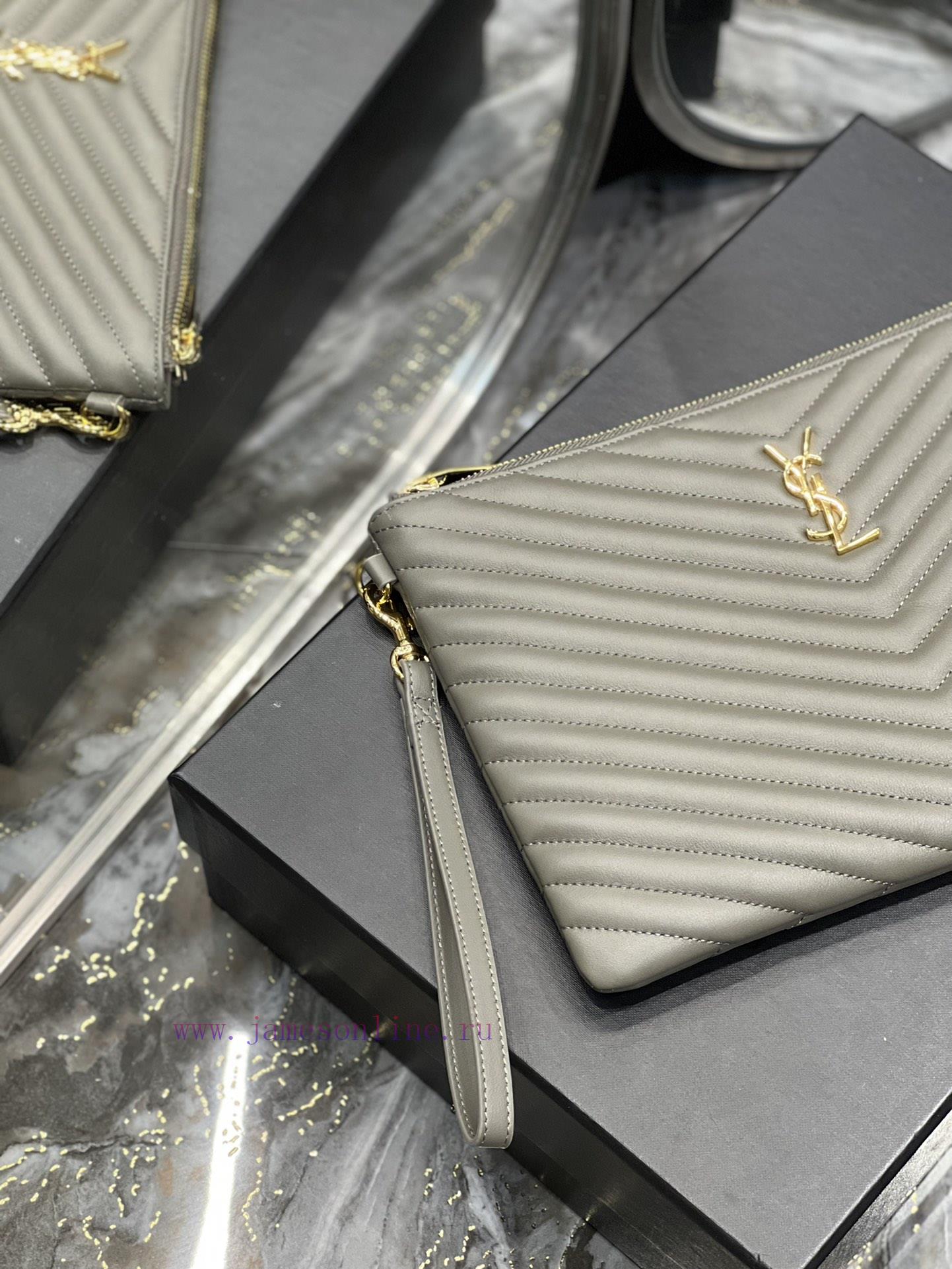 Yves Saint Laurent Bags 𝑴𝒐𝒏𝒐𝒈𝒓𝒂𝒎 Jacquard splicing file handbag, made of original calf leather satin lining, top zip m6g59aol - Image 3