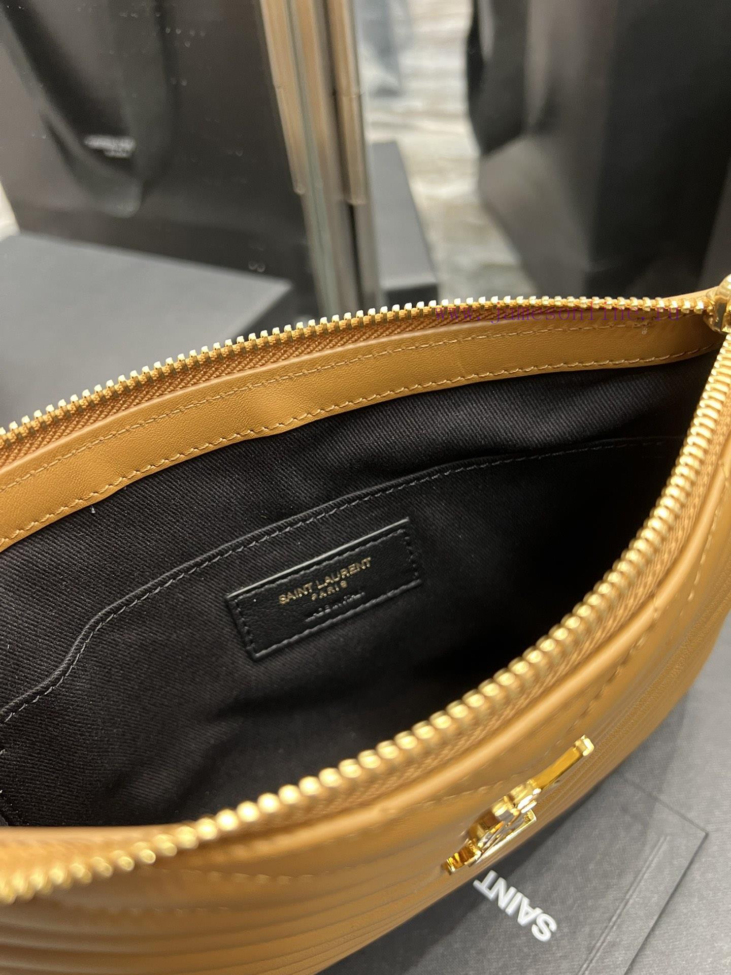 Yves Saint Laurent Bags 𝑴𝒐𝒏𝒐𝒈𝒓𝒂𝒎 Jacquard splicing file handbag, made of original calf leather satin lining, top zip l0c63nor - Image 10