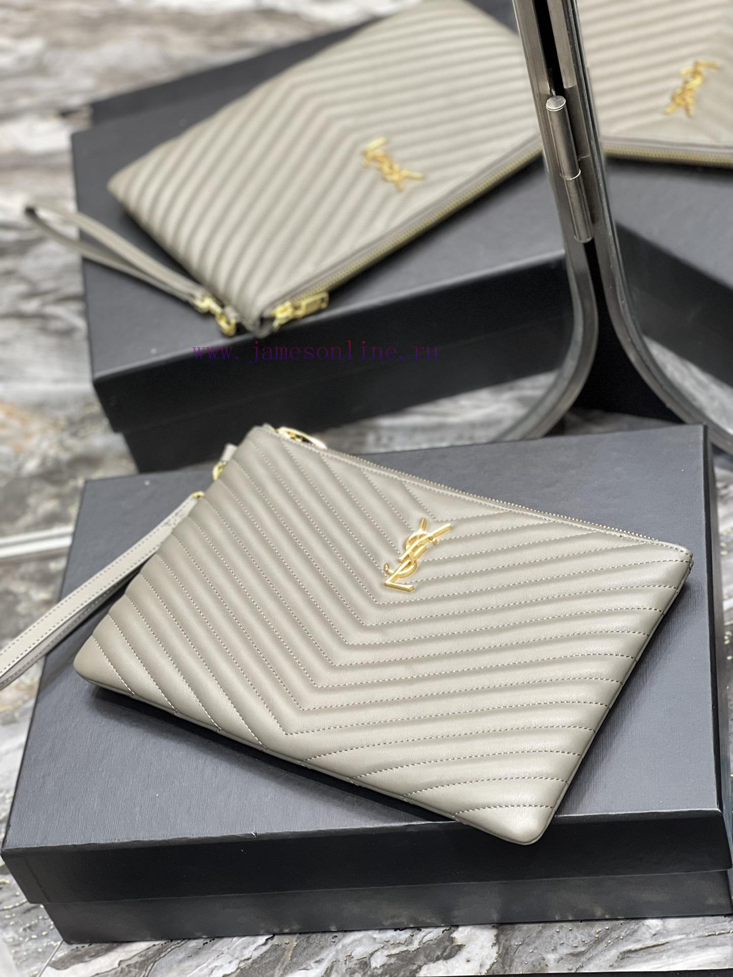 Yves Saint Laurent Bags 𝑴𝒐𝒏𝒐𝒈𝒓𝒂𝒎 Jacquard splicing file handbag, made of original calf leather satin lining, top zip m6g59aol - Image 5