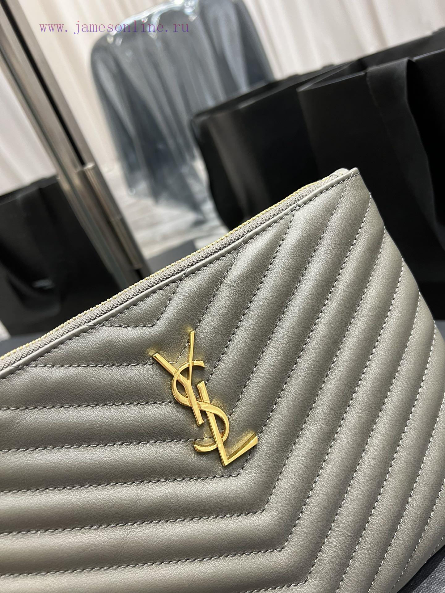 Yves Saint Laurent Bags 𝑴𝒐𝒏𝒐𝒈𝒓𝒂𝒎 Jacquard splicing file handbag, made of original calf leather satin lining, top zip l7bj1y5m - Image 5
