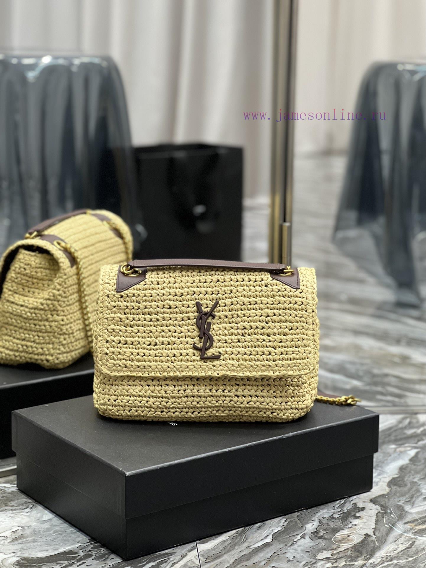 Yves Saint Laurent Bags Quick drop of woven bagsNiki woven bag to la~Full of artistic atmosphere, the Lafite grass w o35ff9dc