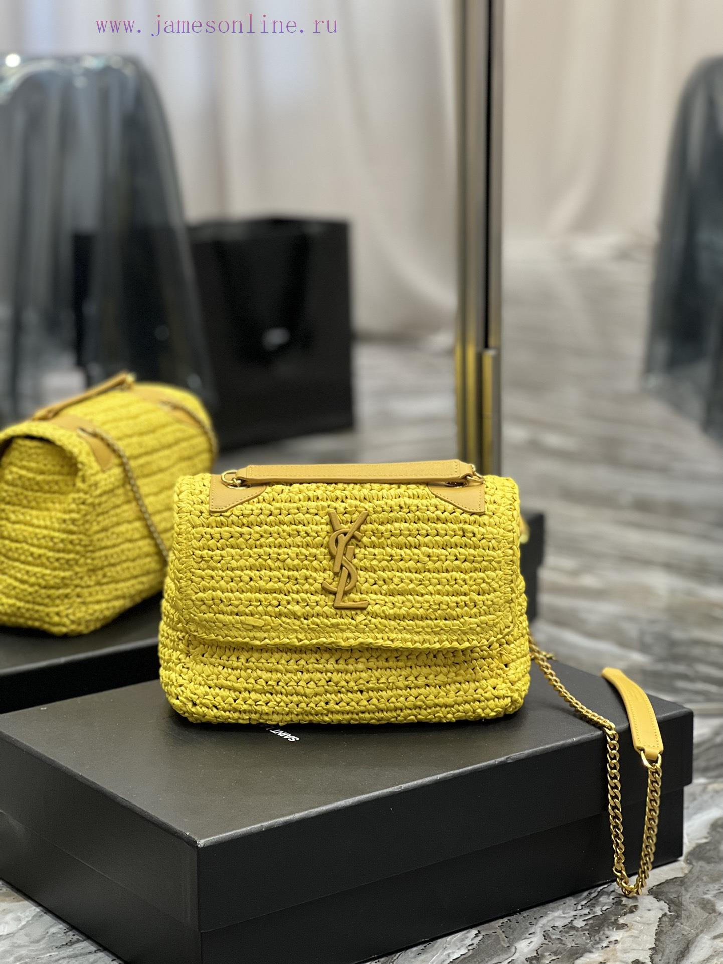 Yves Saint Laurent Bags Quick drop of woven bagsNiki woven bag to la~Full of artistic atmosphere, the Lafite grass w t0ugf4nz