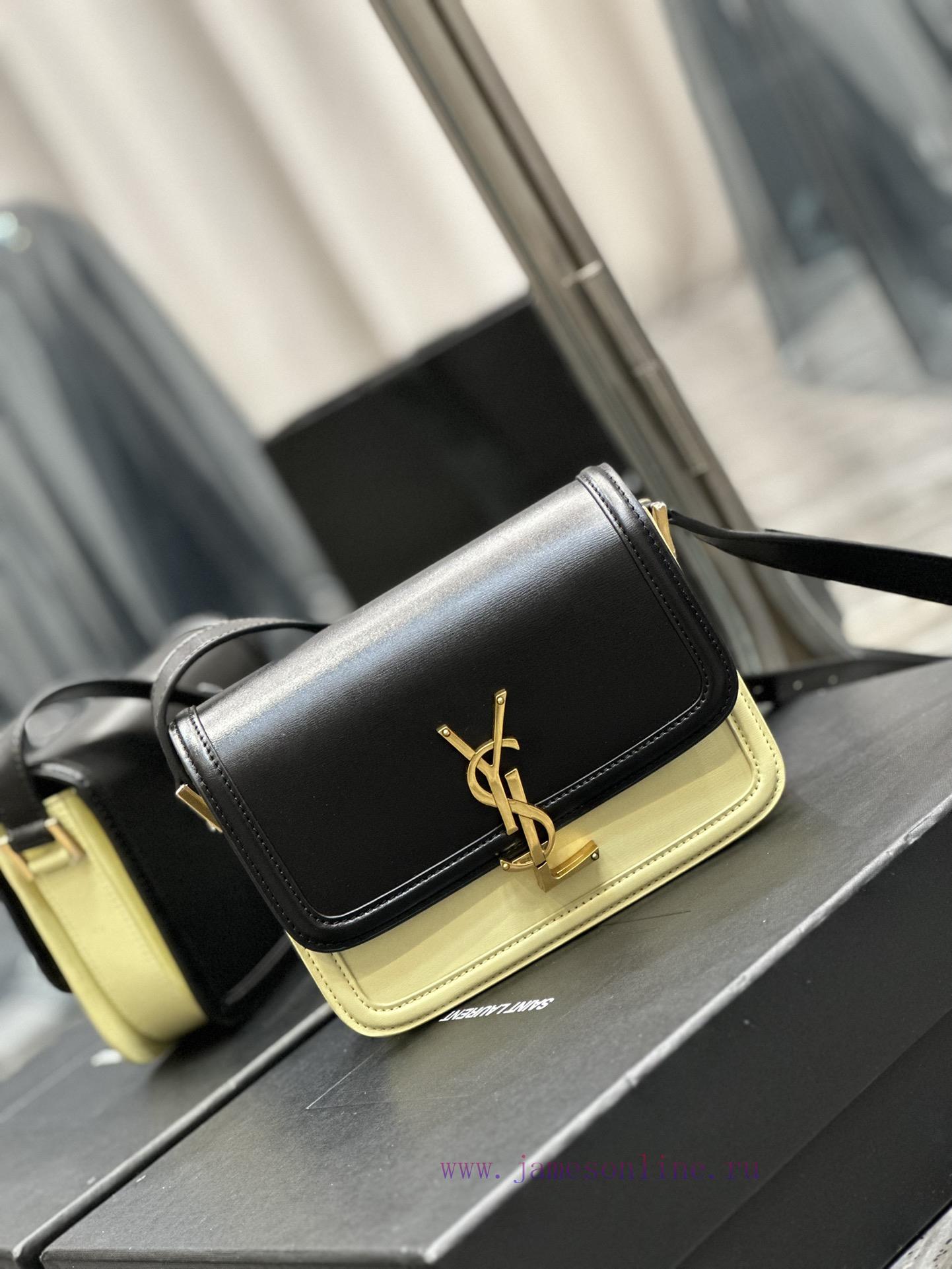 Yves Saint Laurent Bags 𝑺𝑶𝑳𝑭𝑬𝑹𝑰𝑵𝑶 𝑩𝑶𝑿 Black milk yellow gold button_19cmMust be popular, it conquered the entire fas 2r4g7bl2 - Image 3