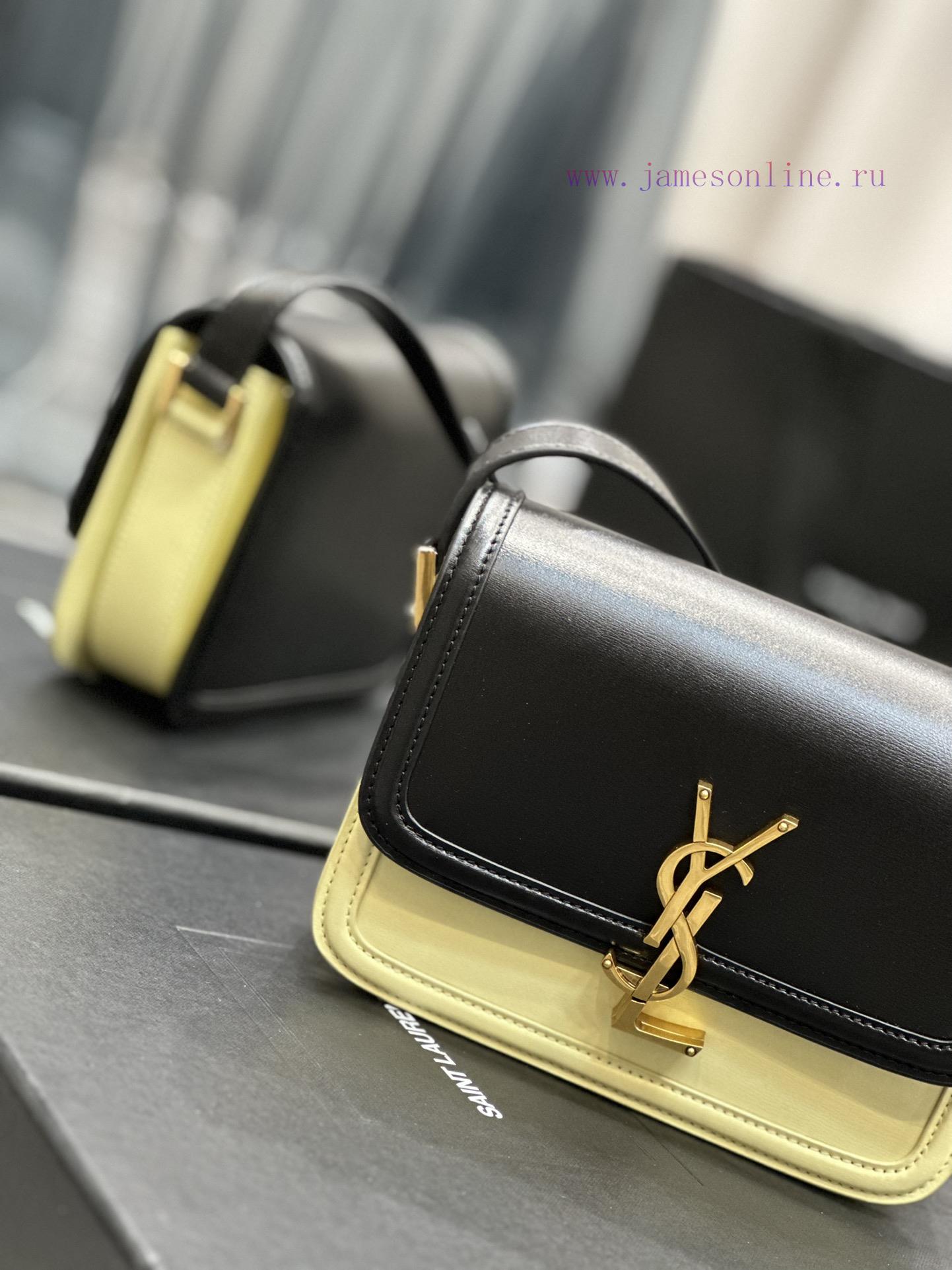 Yves Saint Laurent Bags 𝑺𝑶𝑳𝑭𝑬𝑹𝑰𝑵𝑶 𝑩𝑶𝑿 Black milk yellow gold button_19cmMust be popular, it conquered the entire fas 2r4g7bl2 - Image 4
