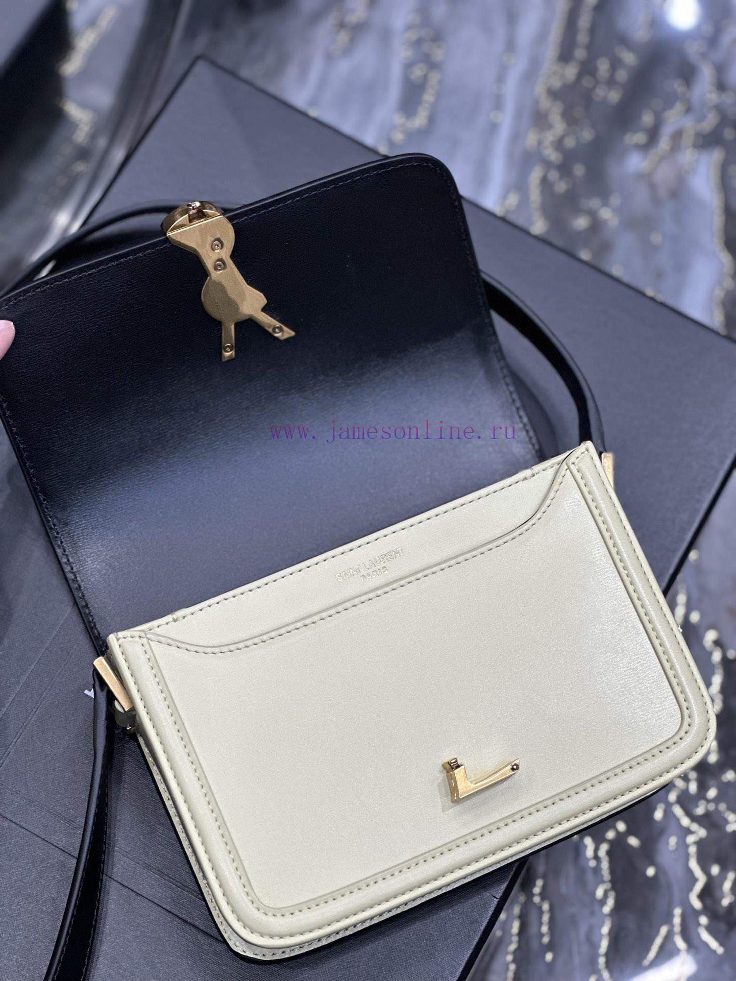 Yves Saint Laurent Bags 𝑺𝑶𝑳𝑭𝑬𝑹𝑰𝑵𝑶 𝑩𝑶𝑿 Black milk yellow gold button_19cmMust be popular, it conquered the entire fas 2r4g7bl2 - Image 9