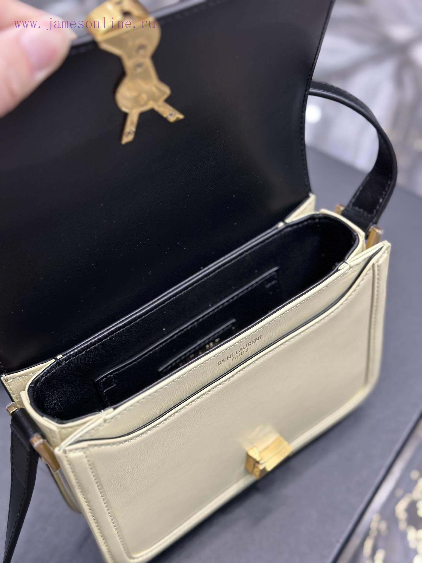 Yves Saint Laurent Bags 𝑺𝑶𝑳𝑭𝑬𝑹𝑰𝑵𝑶 𝑩𝑶𝑿 Black milk yellow gold button_19cmMust be popular, it conquered the entire fas 2r4g7bl2 - Image 10