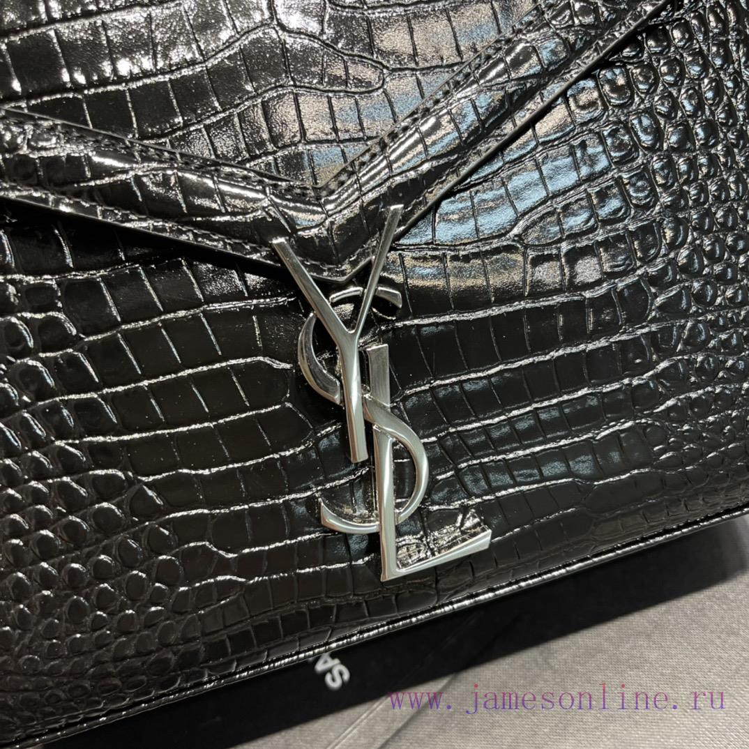 Yves Saint Laurent Bags 𝑪𝑨𝑺𝑺𝑨𝑵𝑫𝑹𝑨 _ briefcaseImported cowhide from Italy, paired with high-end crocodile embossed pa 754e4c18 - Image 6