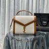 Yves Saint Laurent Bags CASSANDRA's arrival linen bag is paired with a top layer cowhide briefcase, and the splicing 24glwkci