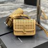 Yves Saint Laurent Bags 𝑺𝑶𝑳𝑭𝑬𝑹𝑰𝑵𝑶 𝑩𝑶𝑿 Apricot bamboo weaving with cowhide, 19cmMust be popular, it conquered the ent teeao2uf