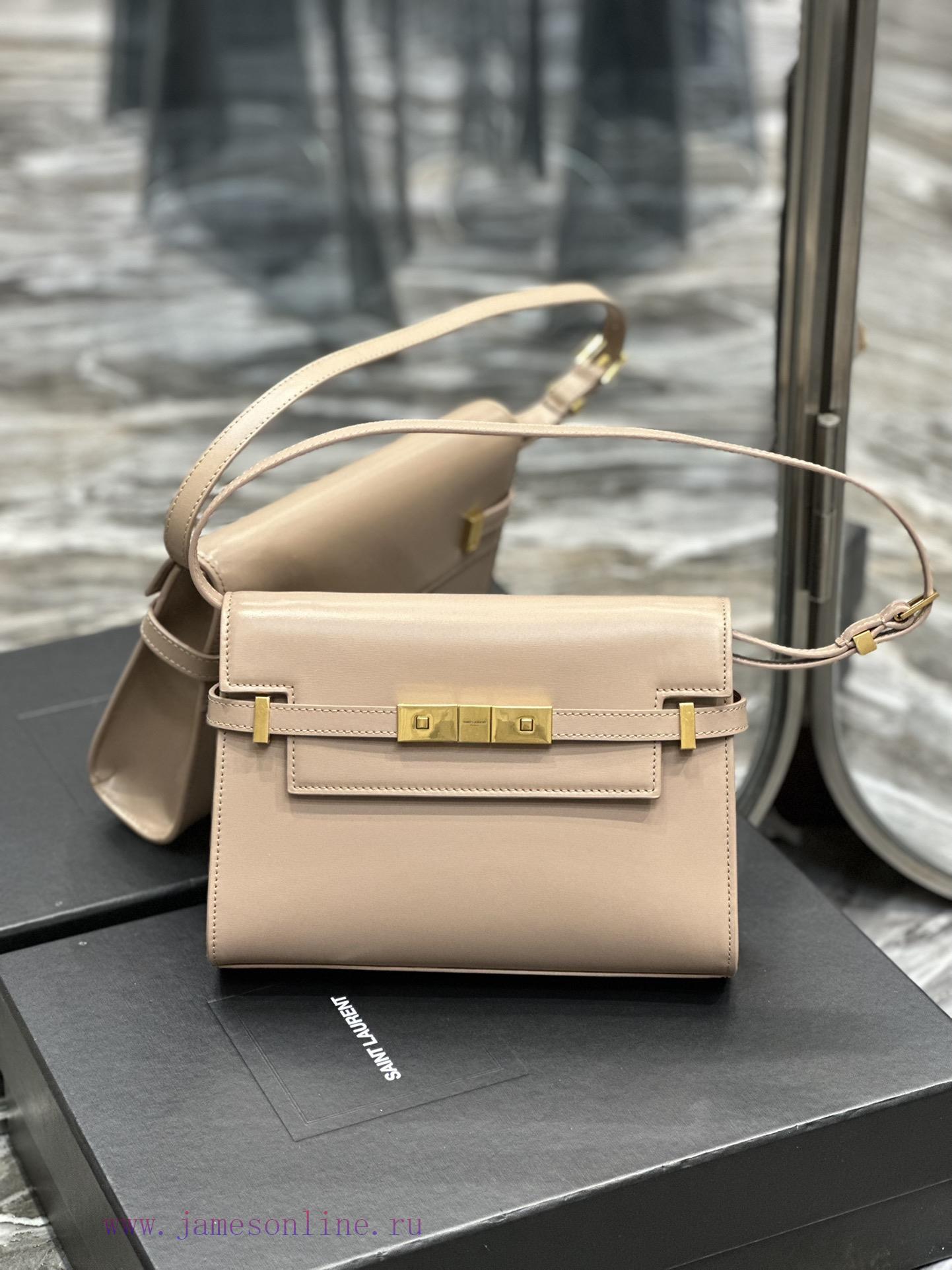 Yves Saint Laurent Bags 𝙈𝙖𝙣𝙝𝙖𝙩𝙖𝙣𝟮𝟰𝙘𝙢 Naked Pink_Synchronized with the new Manhattan baguette bag, small size 24cm, n 4dbrn102