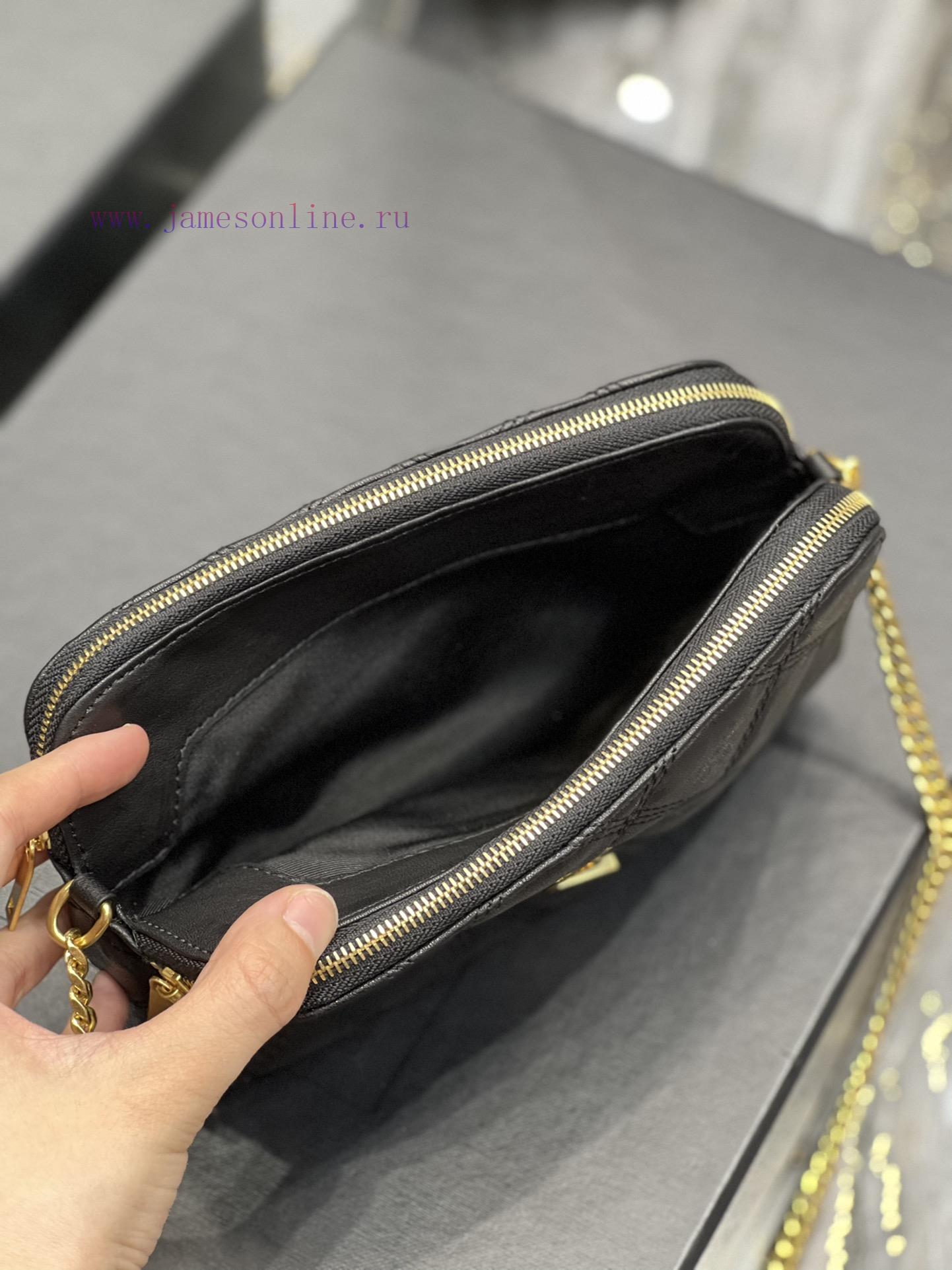 Yves Saint Laurent Bags The latest BECKY diamond stitched double zipper clutch is made of delicate original sheepski dfbtg93u - Image 7
