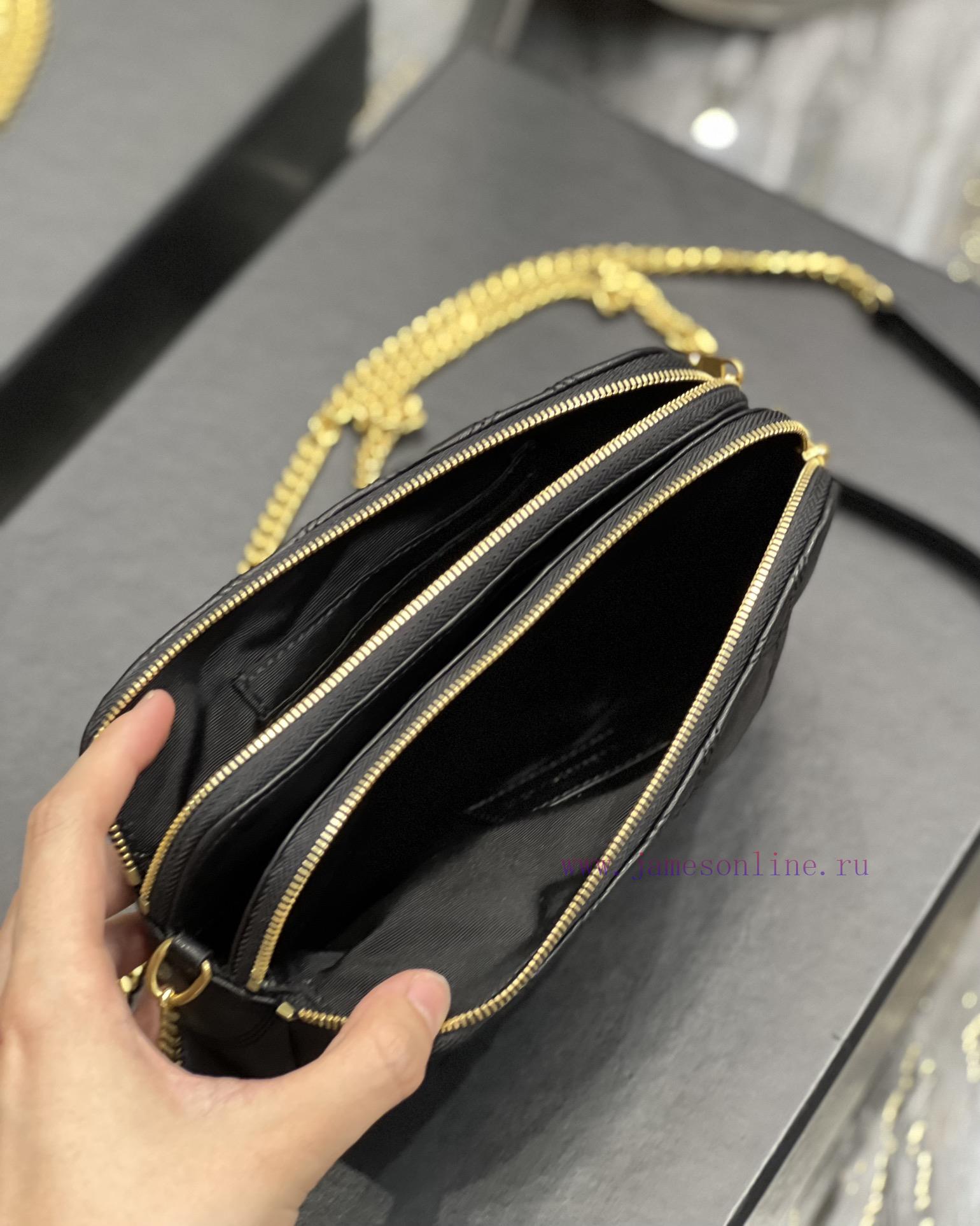 Yves Saint Laurent Bags The latest BECKY diamond stitched double zipper clutch is made of delicate original sheepski dfbtg93u - Image 8