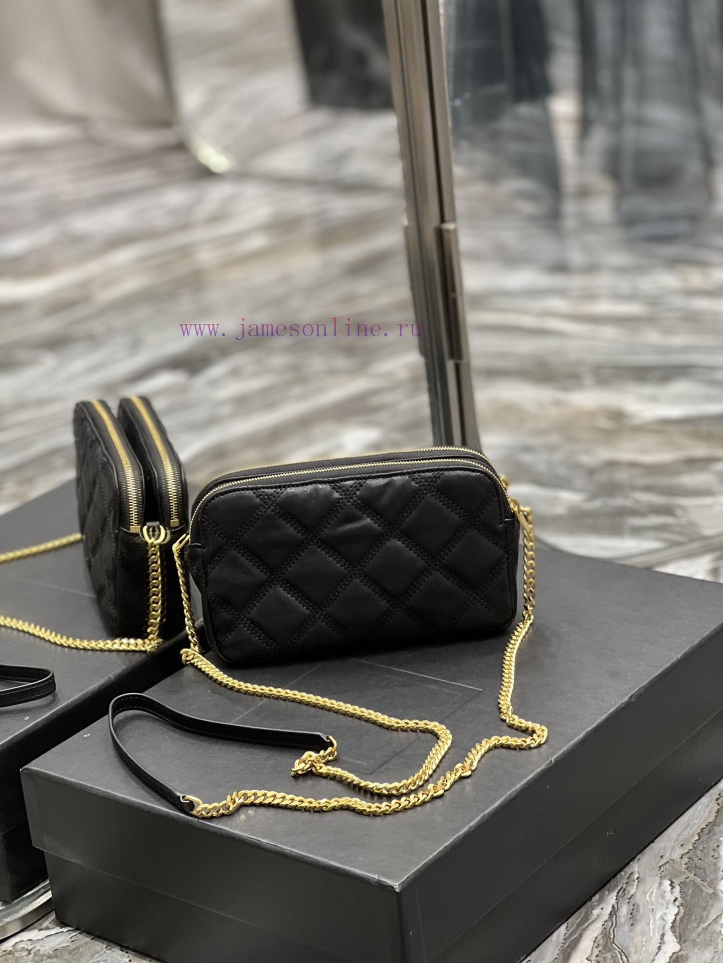 Yves Saint Laurent Bags The latest BECKY diamond stitched double zipper clutch is made of delicate original sheepski dfbtg93u - Image 10