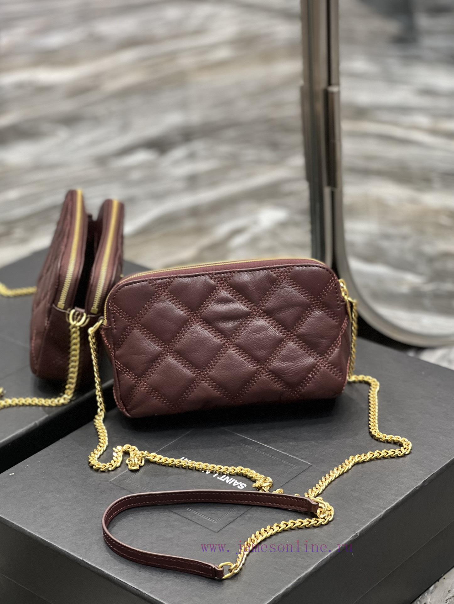 Yves Saint Laurent Bags The latest BECKY diamond stitched double zipper clutch is made of delicate original sheepski q2iptege - Image 9