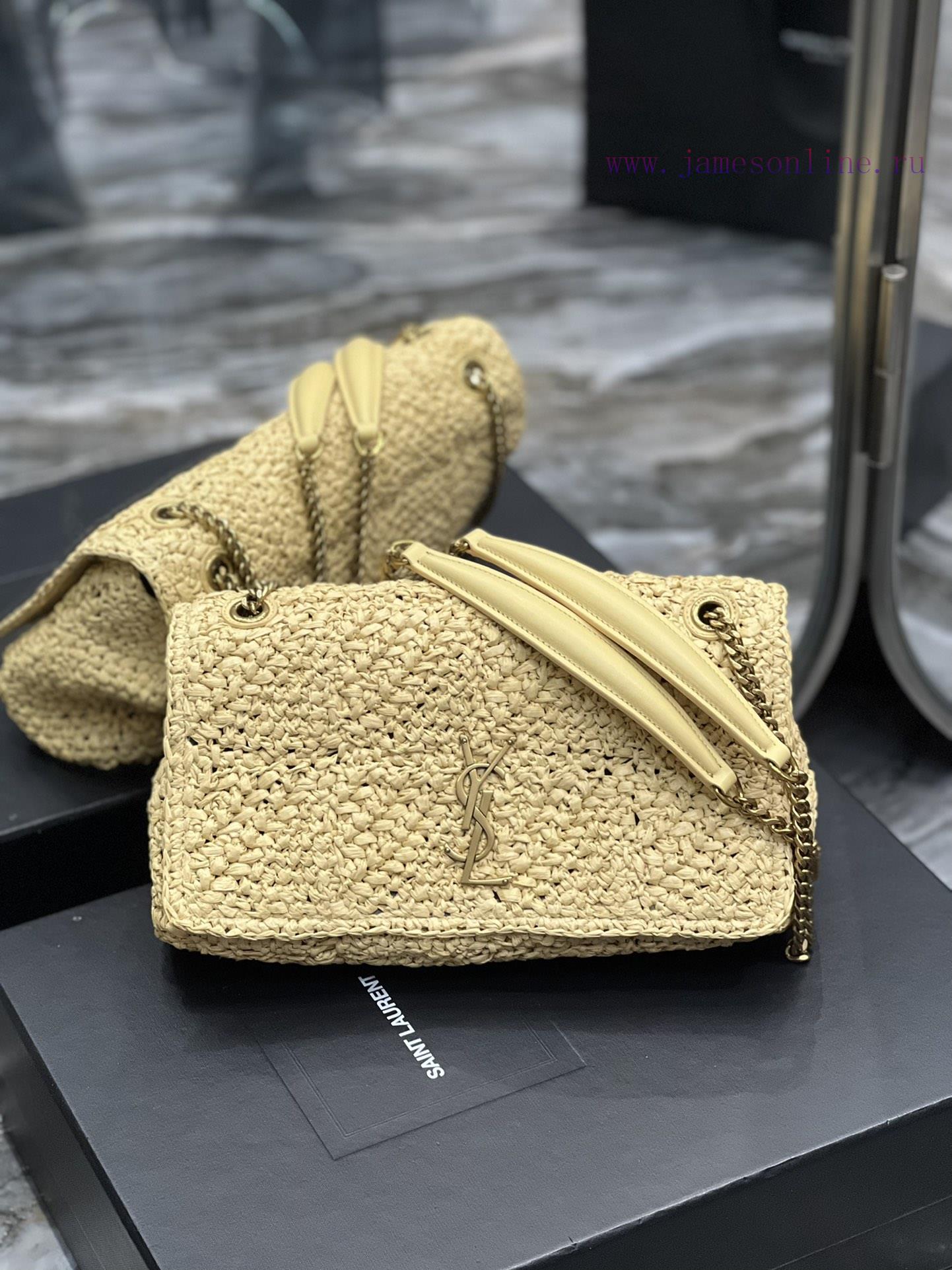 Yves Saint Laurent Bags JAMIE_ woven bag to la~Quick drop of woven bagsFull of artistic atmosphere, the Lafite grass 15w7zg81