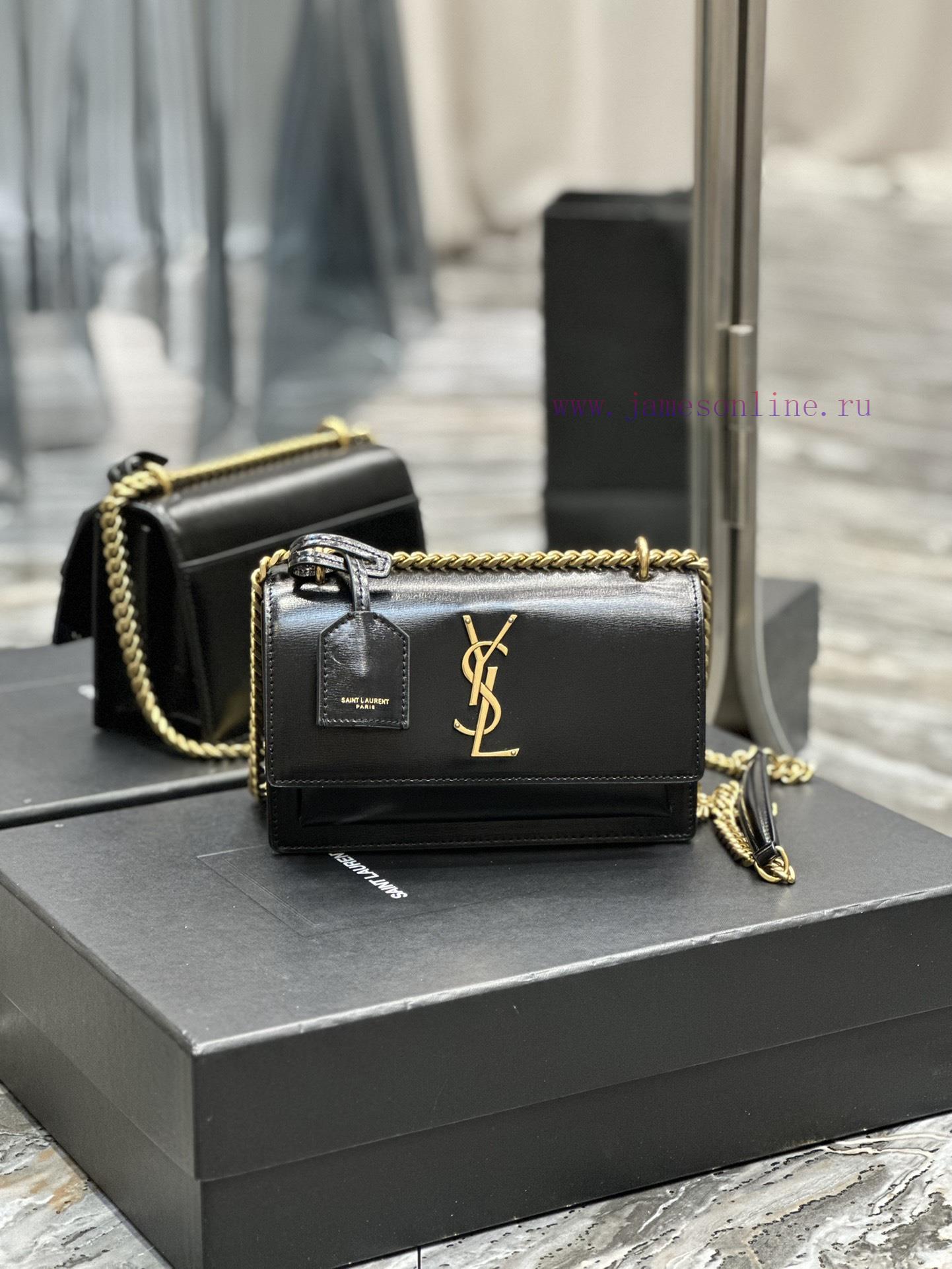 Yves Saint Laurent Bags Sunset_19cmBlack gold buckleThe unbeatable classic toothpick patterned sunset bag has been p 1hphbybs