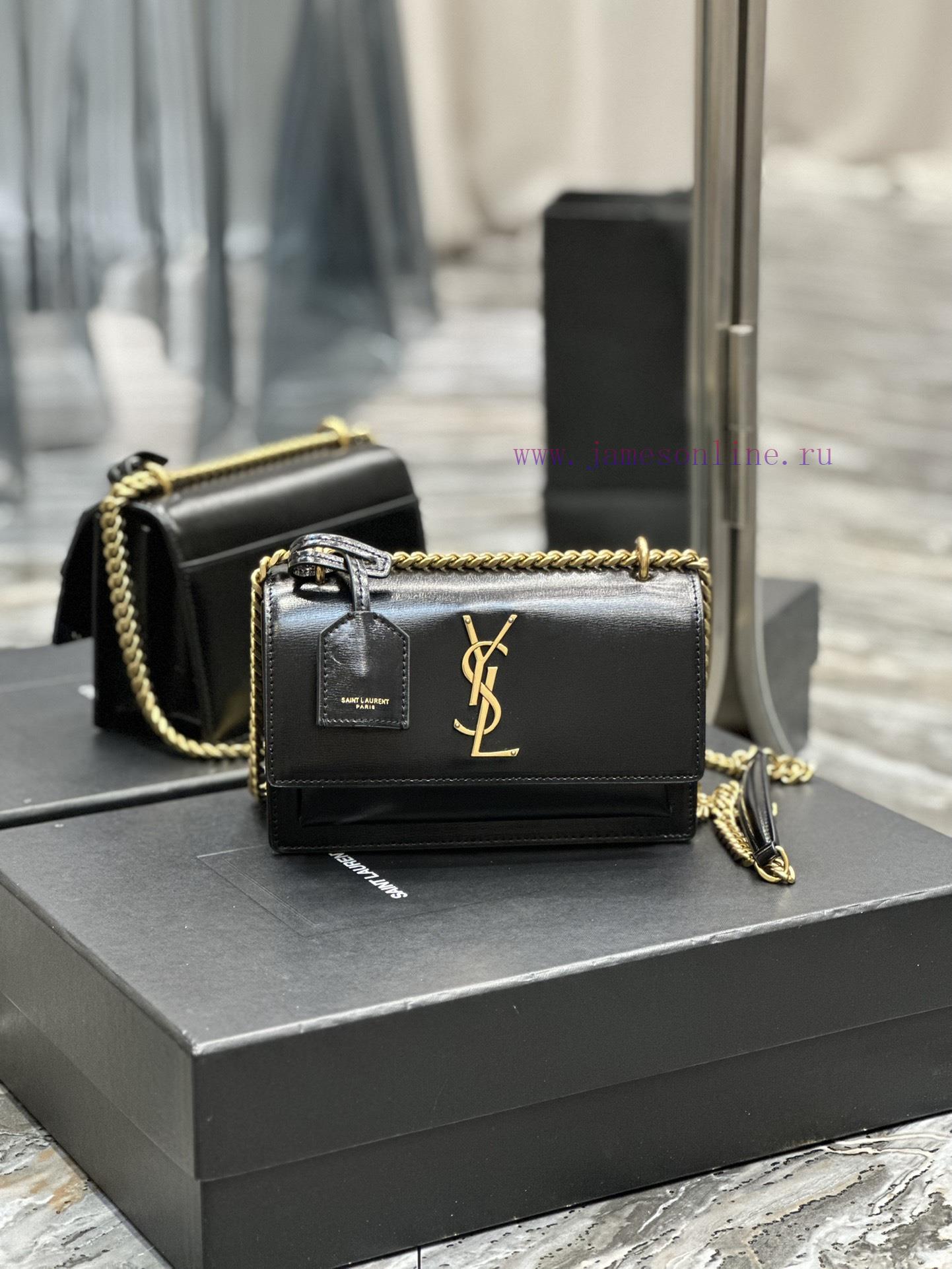 Yves Saint Laurent Bags Sunset_19cmBlack gold buckleThe unbeatable classic toothpick patterned sunset bag has been p 1hphbybs - Image 2