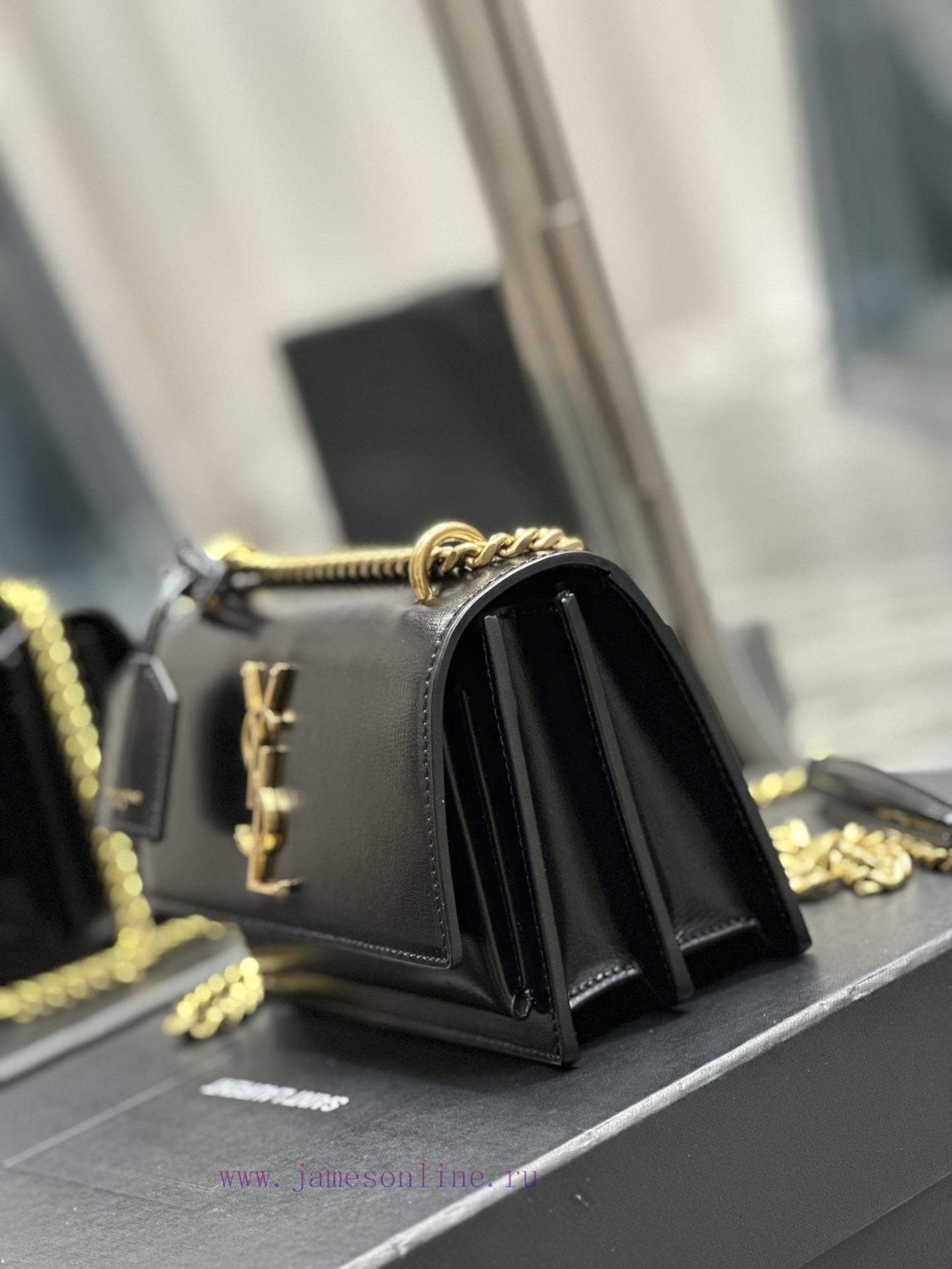 Yves Saint Laurent Bags Sunset_19cmBlack gold buckleThe unbeatable classic toothpick patterned sunset bag has been p 1hphbybs - Image 7