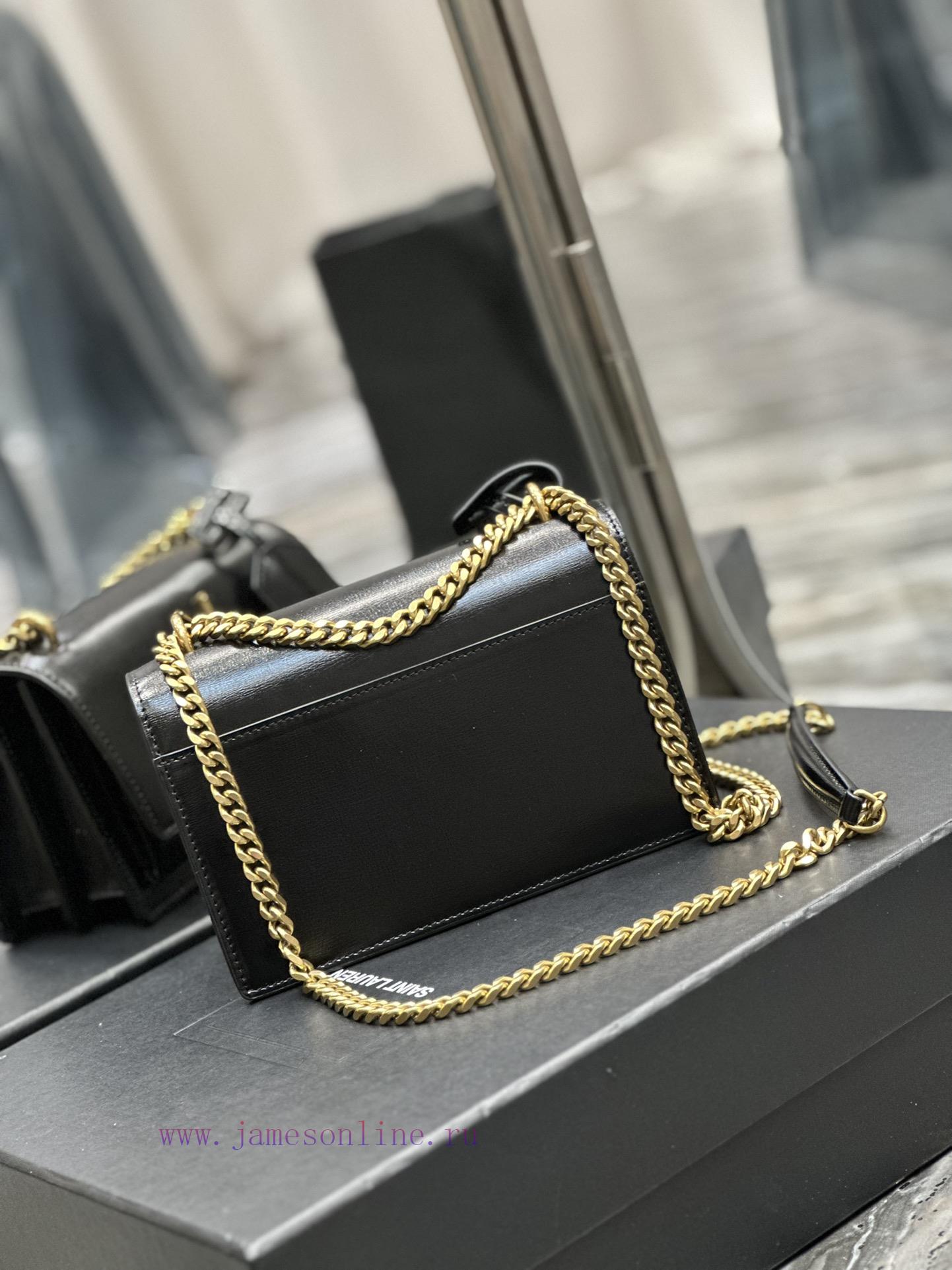 Yves Saint Laurent Bags Sunset_19cmBlack gold buckleThe unbeatable classic toothpick patterned sunset bag has been p 1hphbybs - Image 8