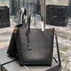 Yves Saint Laurent Bags Shopping Tote bag_A simple and low-key solid color shopping bag, paired with a metal logo pe 5m7rw54f
