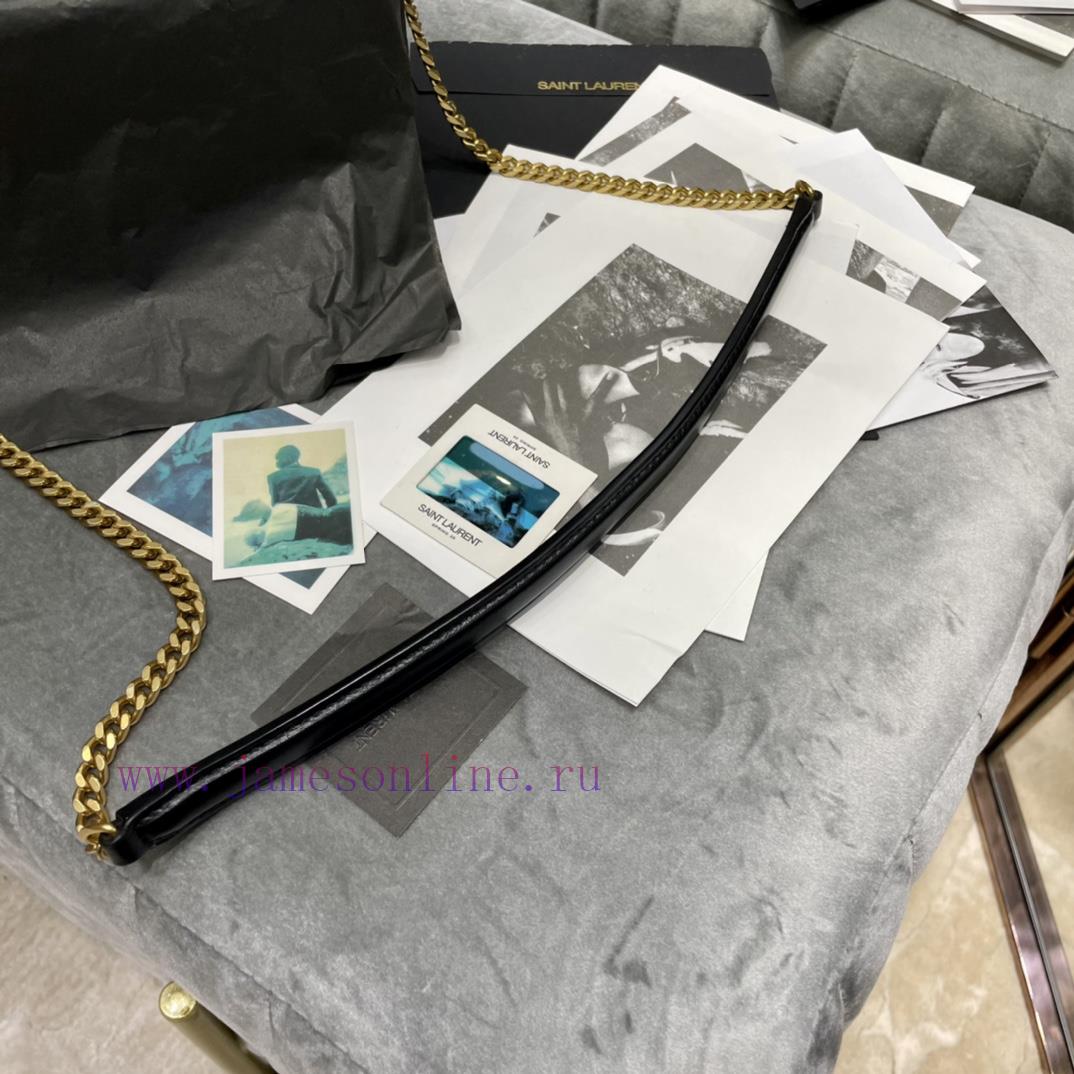 Yves Saint Laurent Bags Loulou Puffer hung up _ 23cmBlack shoulder strap_Don't be fooled by this series of denim bag wrti8kur - Image 5