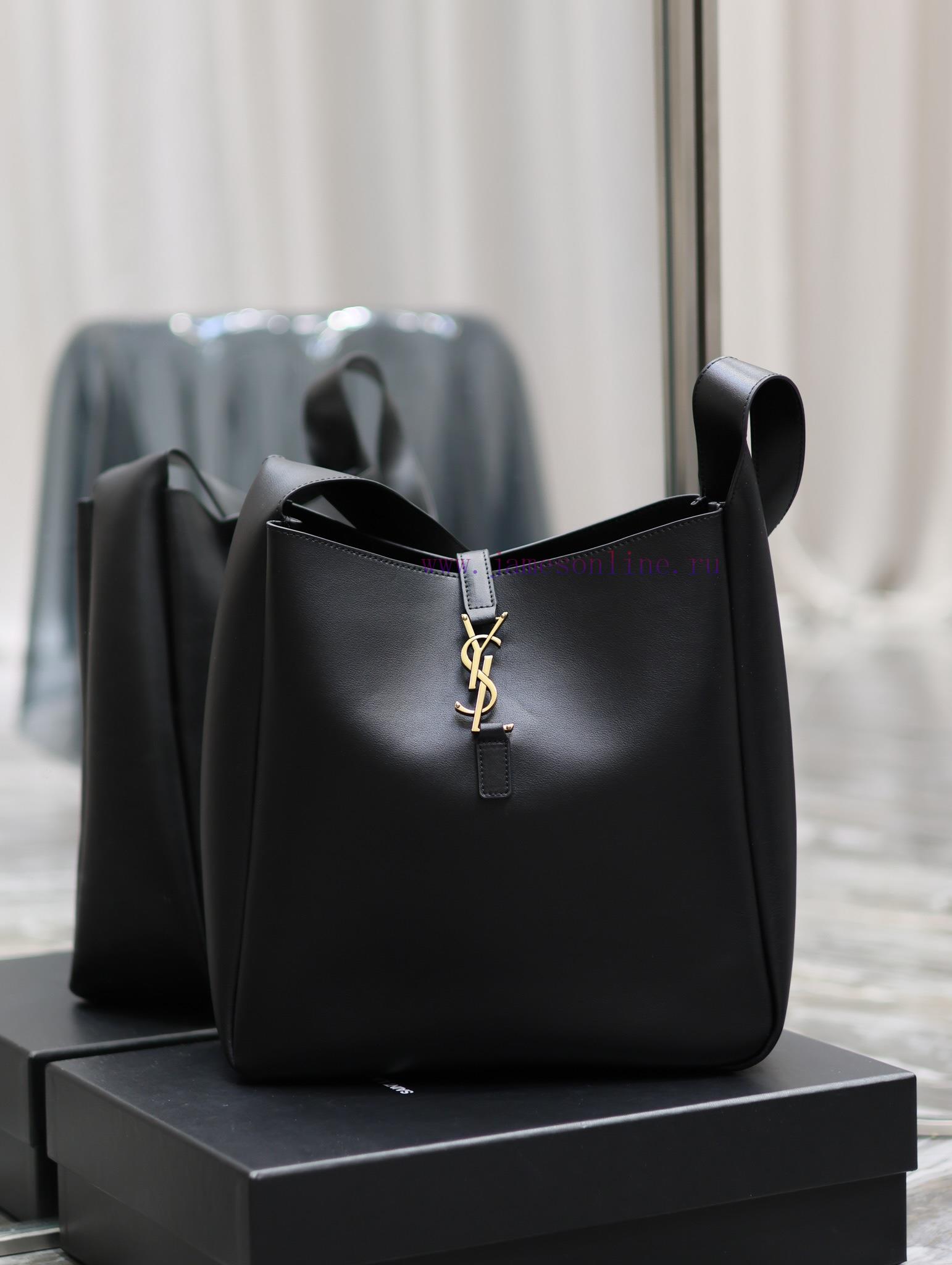 Yves Saint Laurent Bags Original orderLE 5A ̀ 7_ Large Smooth Leather Soft Handbag Large, Korean Star Same Style Hob i2n9uz51