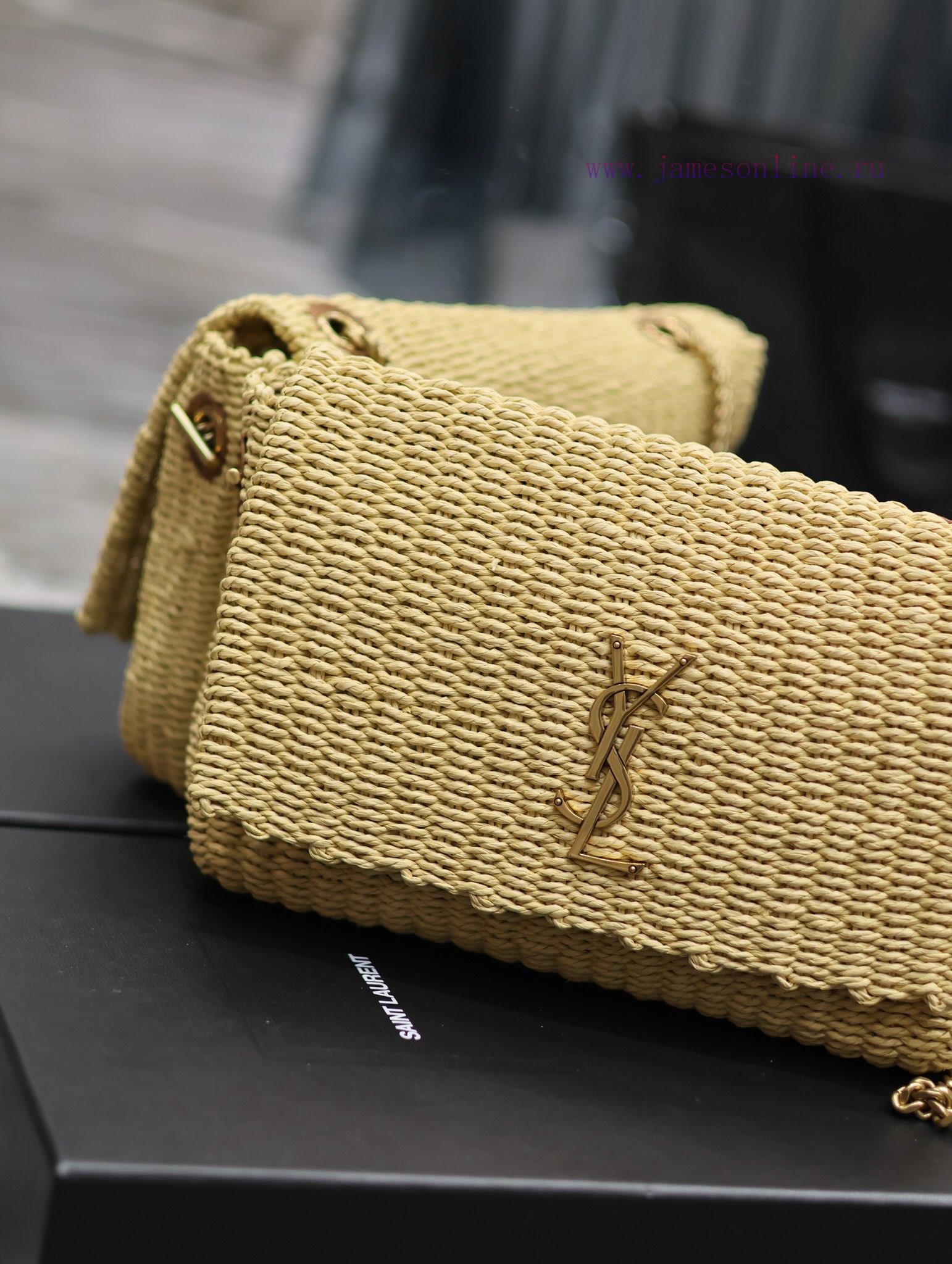 Yves Saint Laurent Bags Apricot colorKate_ Lafite Grass Vine Weaving Craft Chain BagFull of artistic atmosphere~Lafi ibduwwff - Image 5