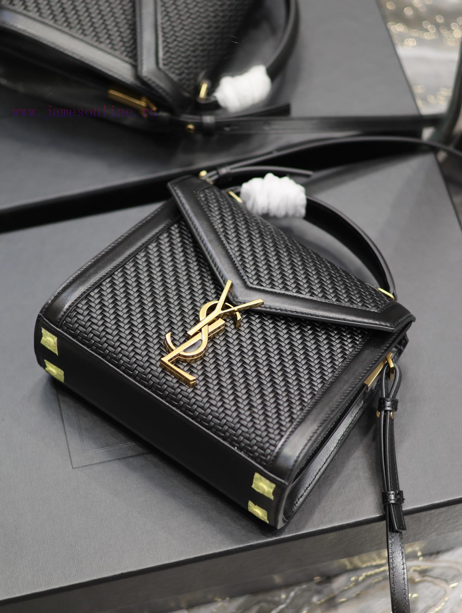 Yves Saint Laurent Bags CASSANDRA mini_Weaving and matching with the top layer of cowhide briefcase, the splicing of 13vet51e - Image 8