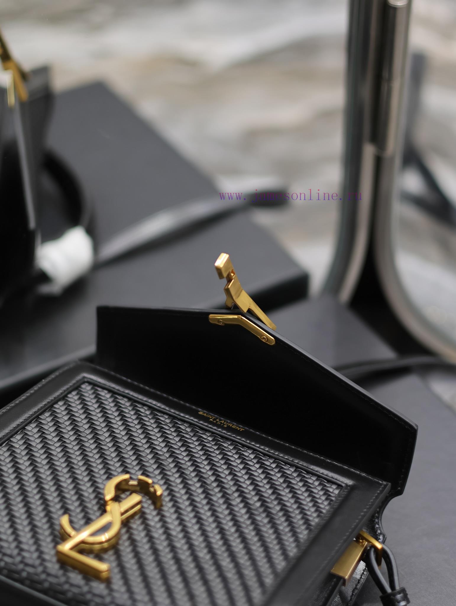 Yves Saint Laurent Bags CASSANDRA mini_Weaving and matching with the top layer of cowhide briefcase, the splicing of 13vet51e - Image 9