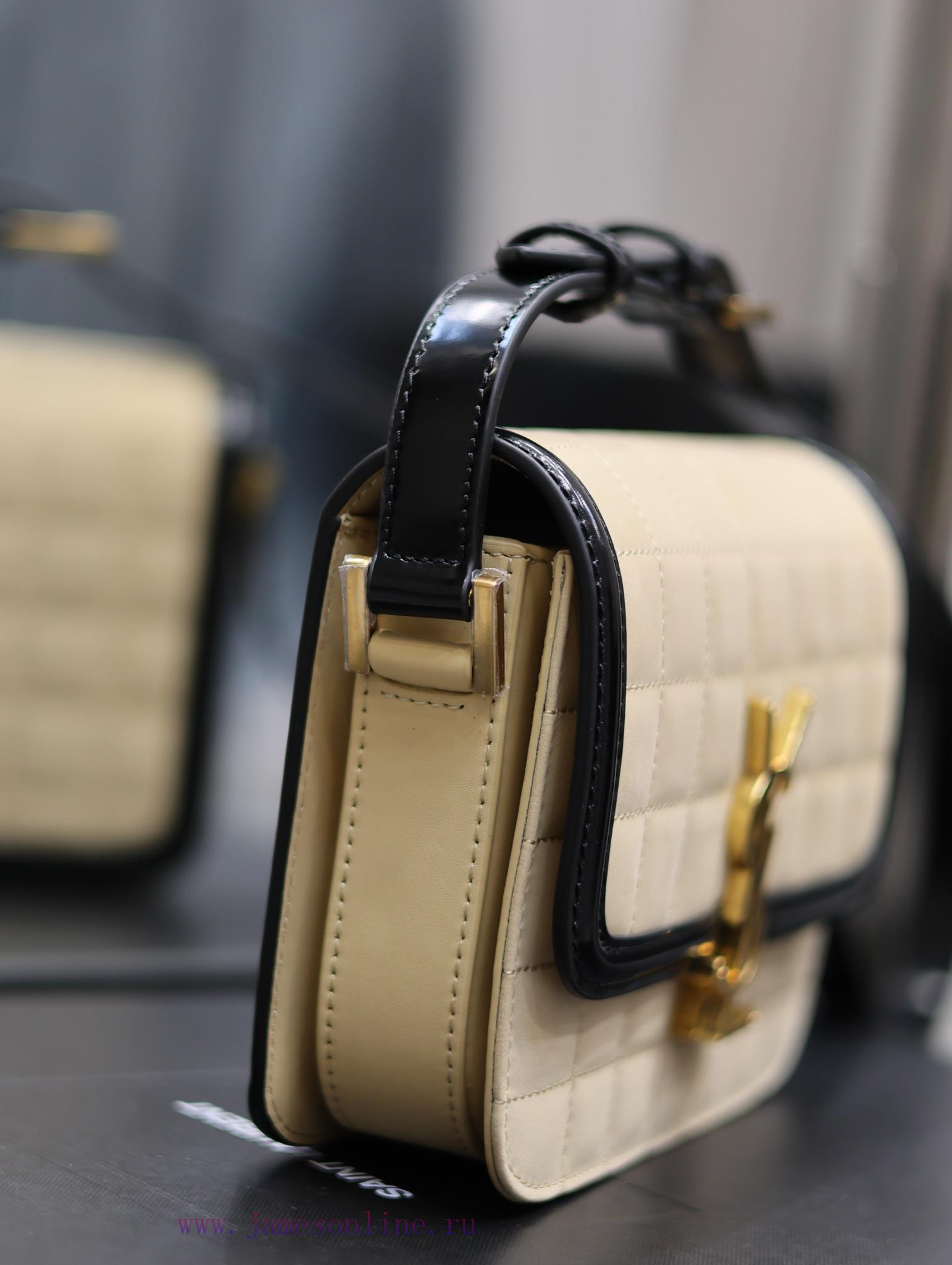 Yves Saint Laurent Bags 𝑺𝑶𝑳𝑭𝑬𝑹𝑰𝑵𝑶 𝑩𝑶𝑿 Apricot suede plaid with patent leather, 19cmMust be popular, it has already c ejj6i5cz - Image 6