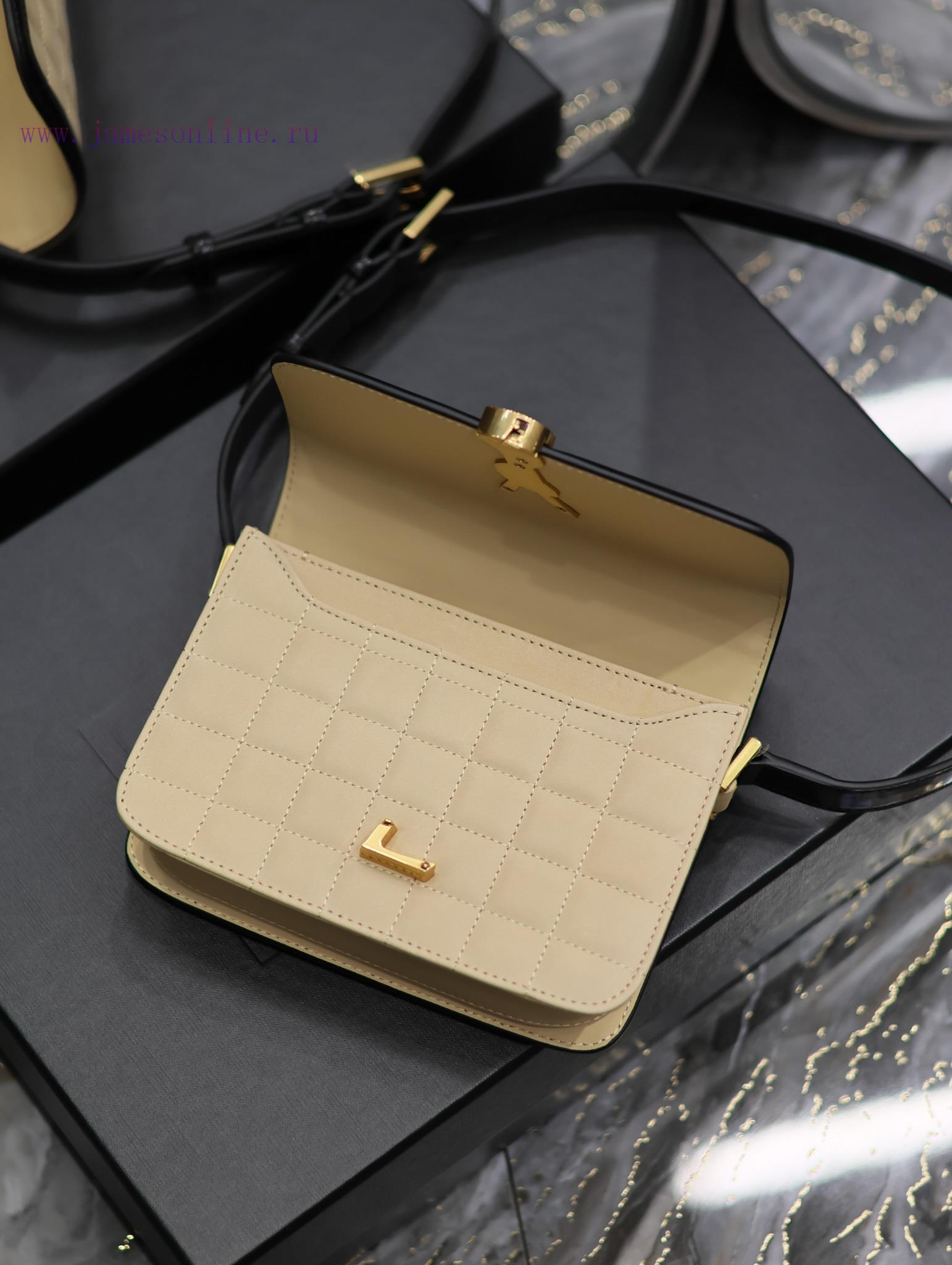 Yves Saint Laurent Bags 𝑺𝑶𝑳𝑭𝑬𝑹𝑰𝑵𝑶 𝑩𝑶𝑿 Apricot suede plaid with patent leather, 19cmMust be popular, it has already c ejj6i5cz - Image 9