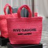 Yves Saint Laurent Bags Rose redRIVE GAUCHE Lafite Grass Weaving Tote is full of artistic atmosphere~Lafite Grass We pqei2iup